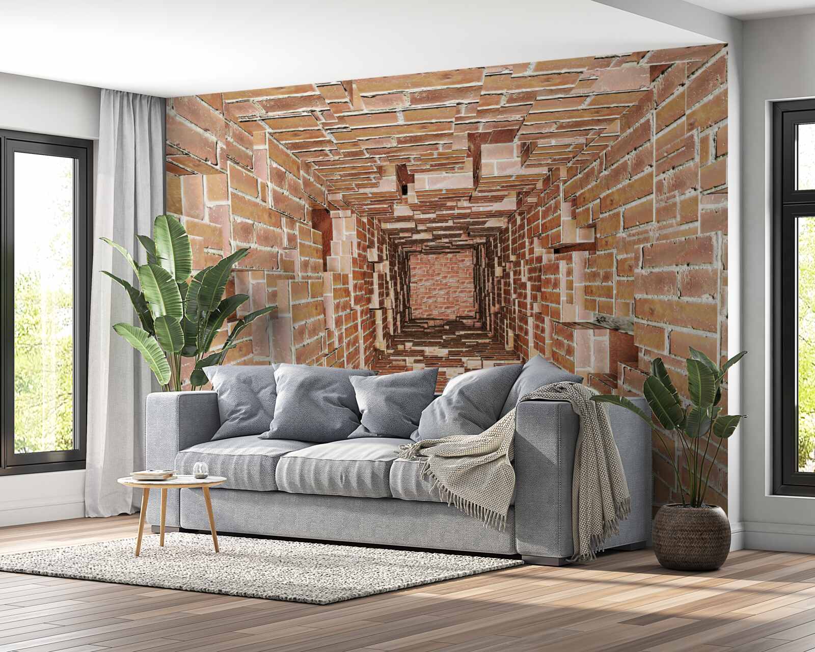 Фотошпалери вузькоформатна кладка колодязя