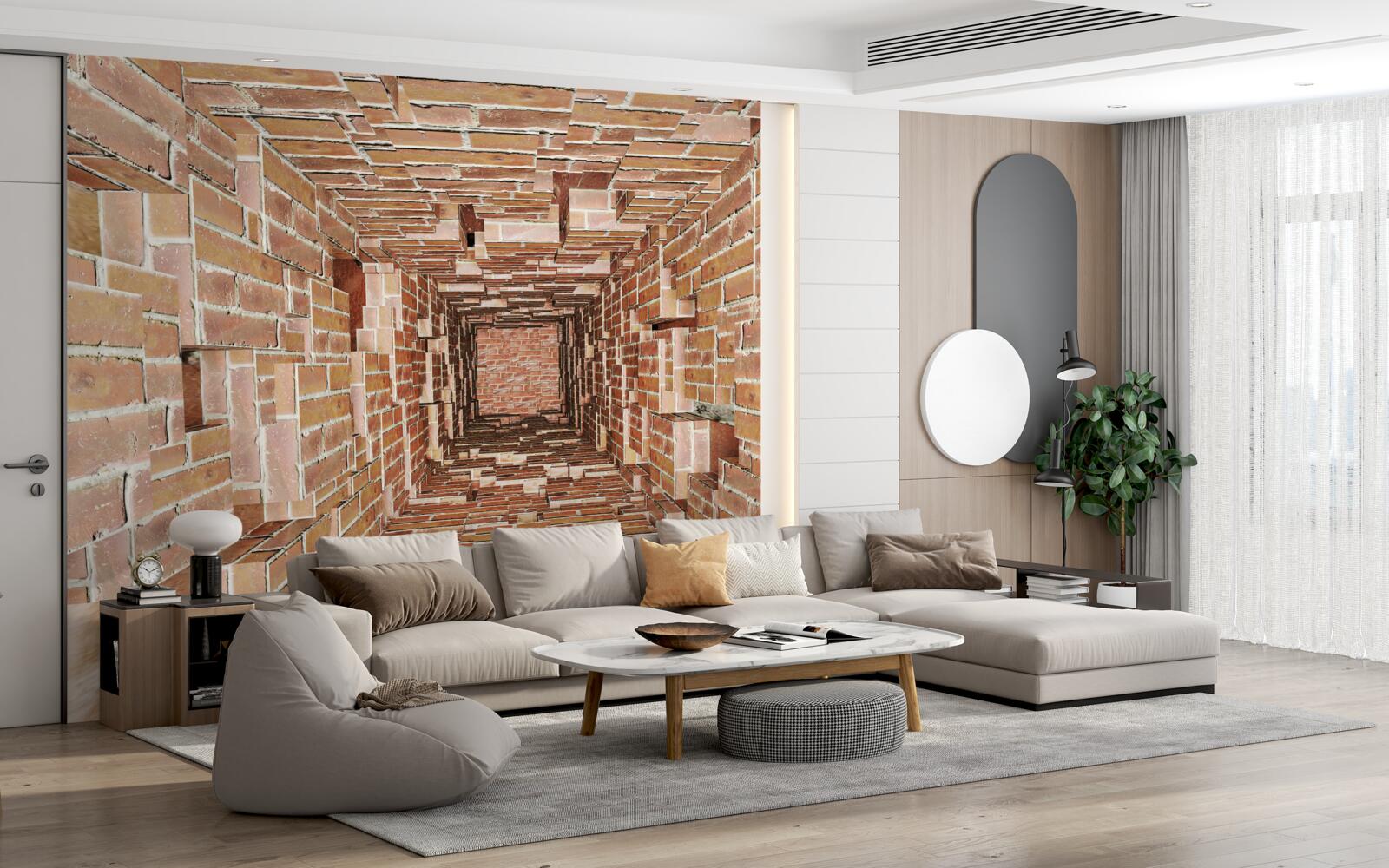 Фотошпалери вузькоформатна кладка колодязя