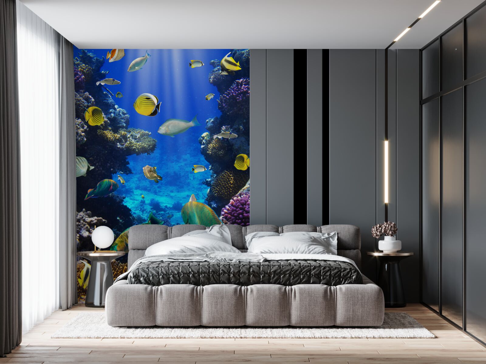 Фотошпалери риба в коралових рифах океану