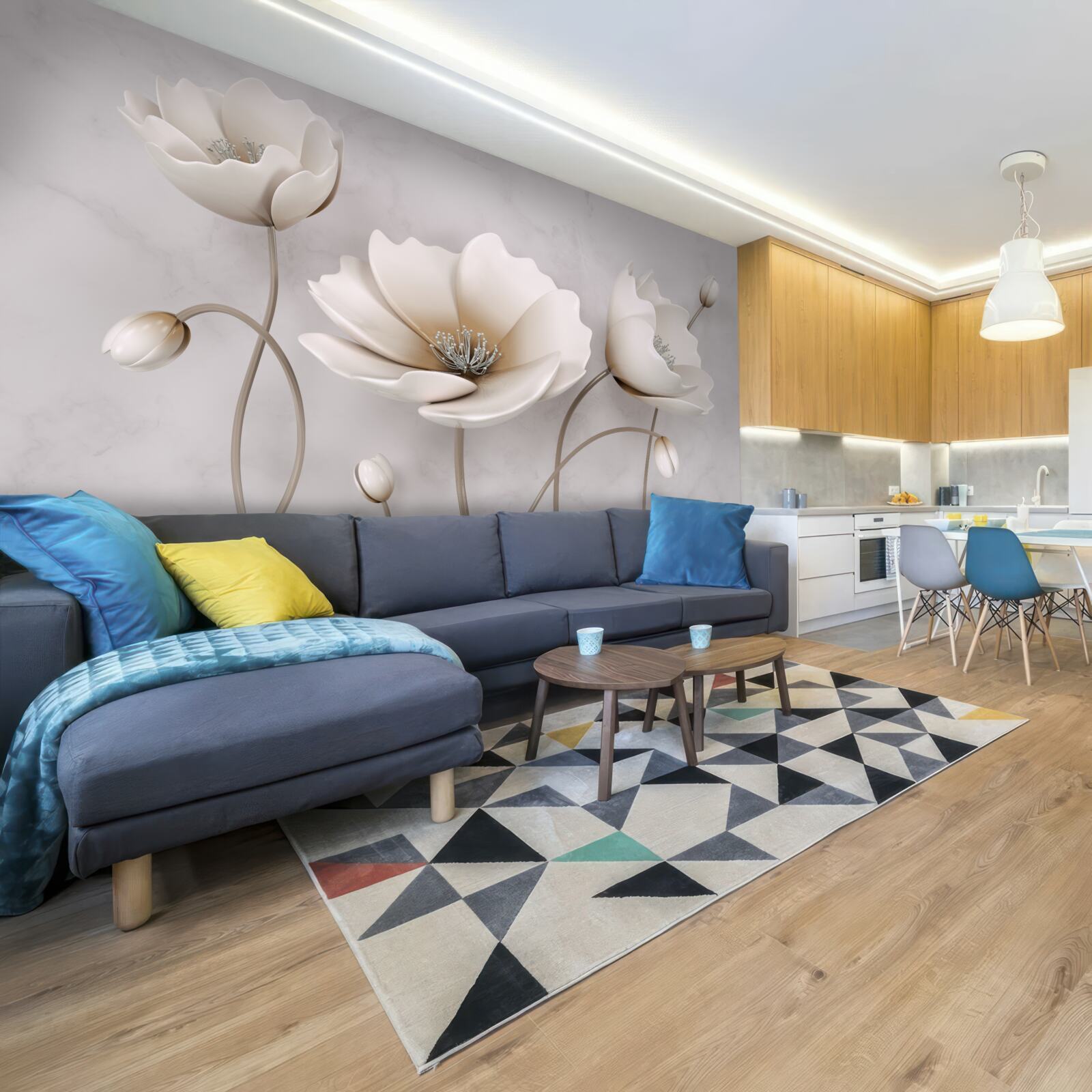 Фотошпалери прекрасні білосніжні квіти