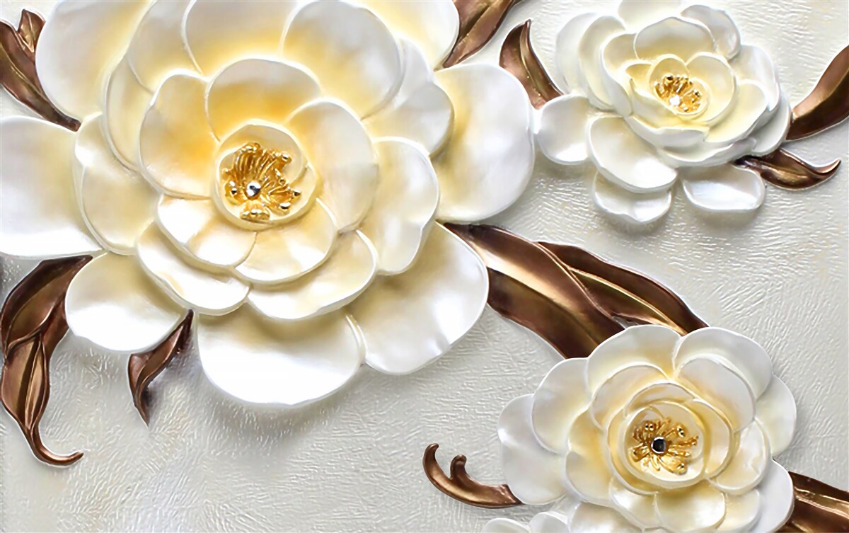 Фотошпалери магнолії з білими бутонами