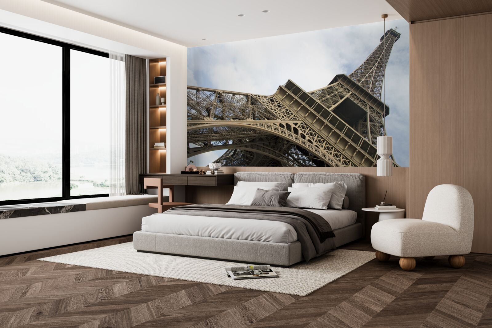 Фотошпалери дивлячись на Ейфелеву вежу