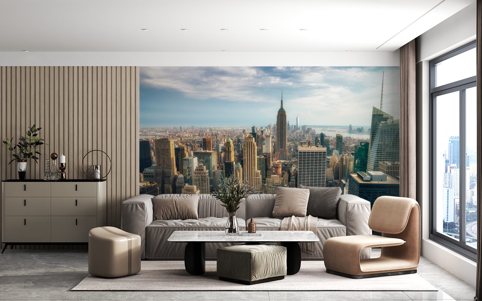 Фотошпалери Будівництво Empire State у розпалі