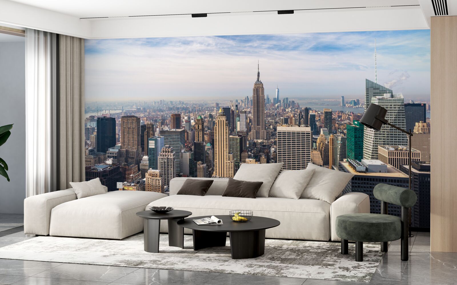 Фотошпалери вид на манхеттен з висоти пташиного польоту