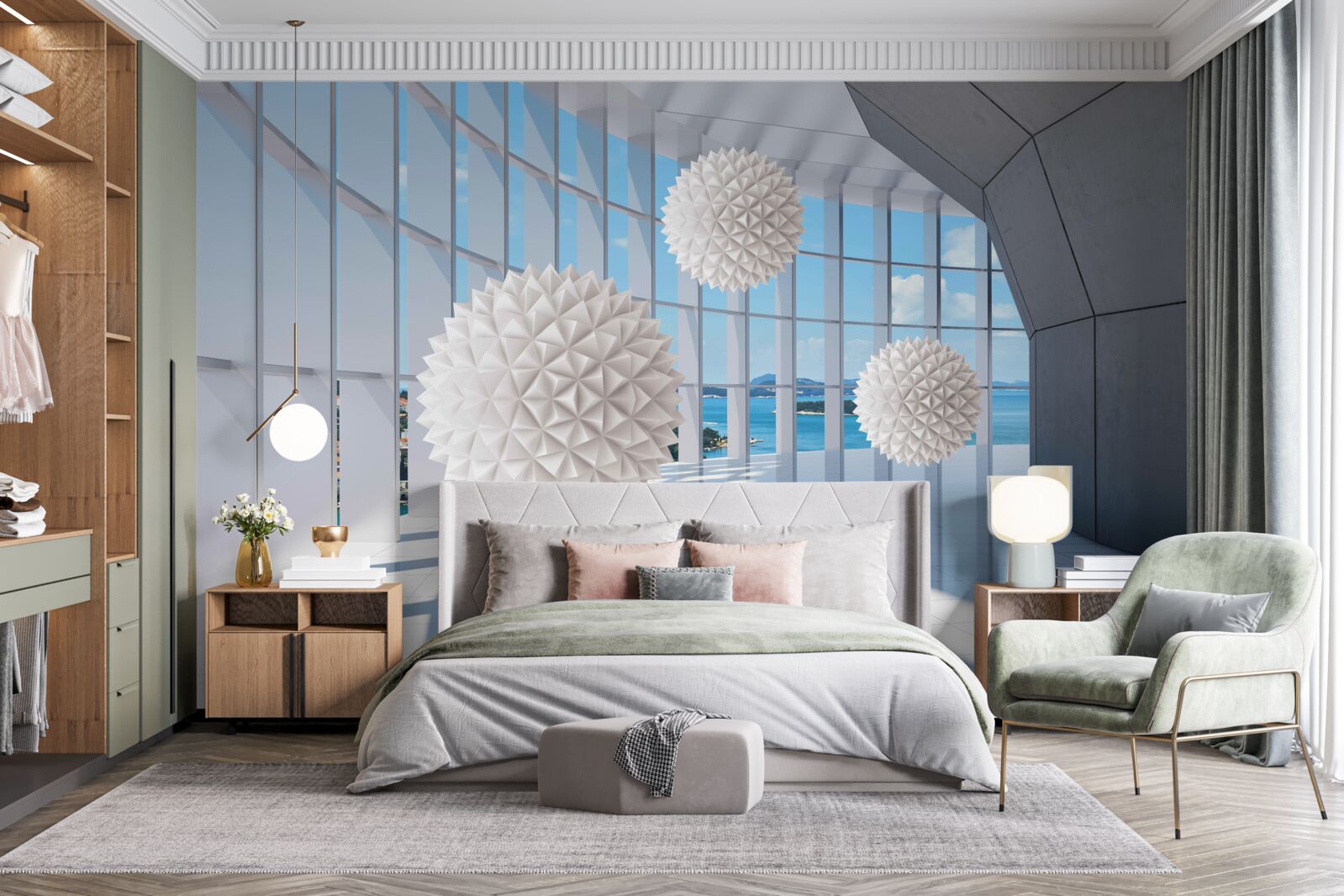 Фотошпалери кульки голок у зоровому каналі