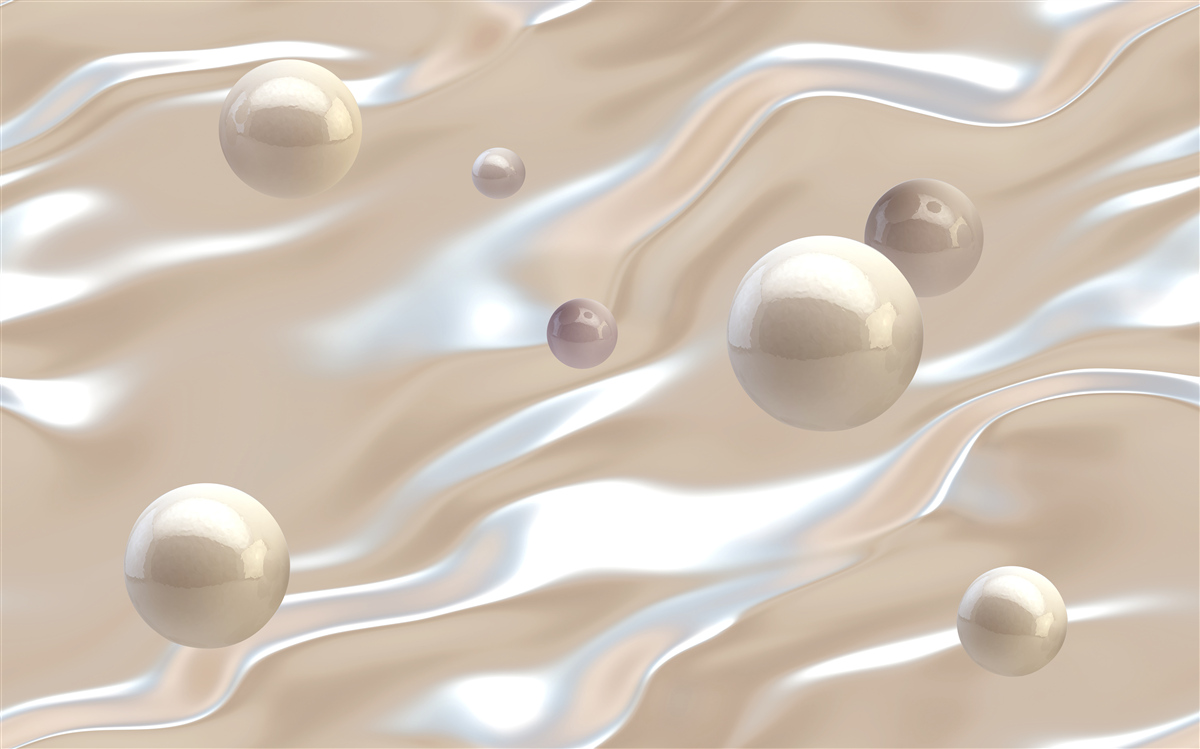 Фотошпалери золоті перлини на поверхні води