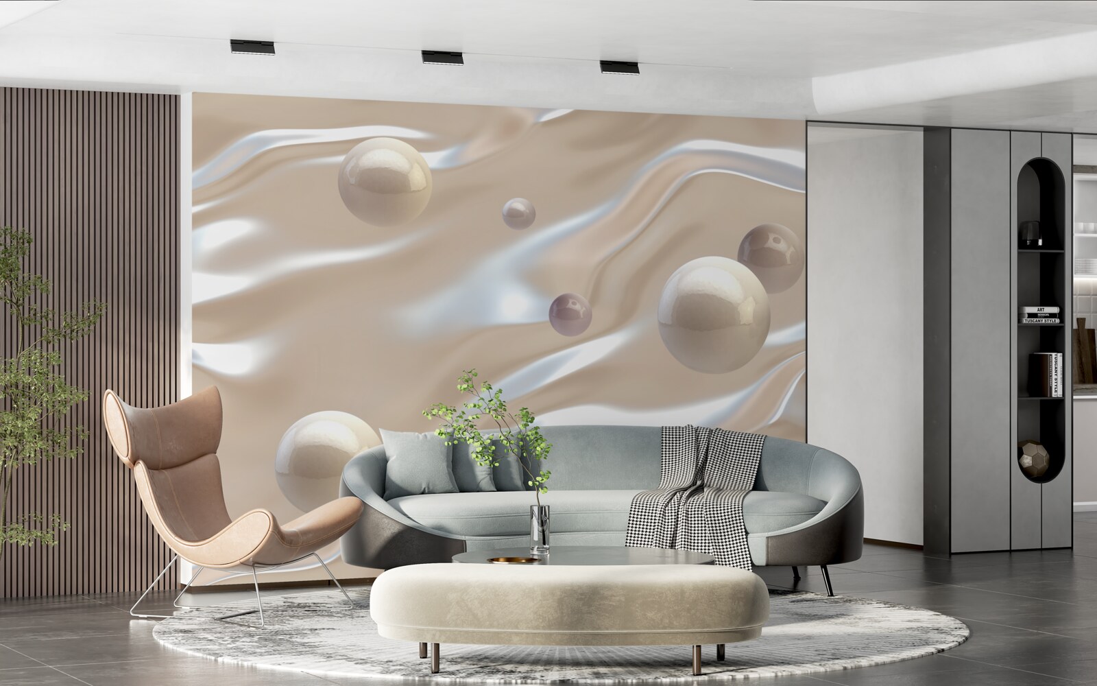 Фотошпалери золоті перлини на поверхні води