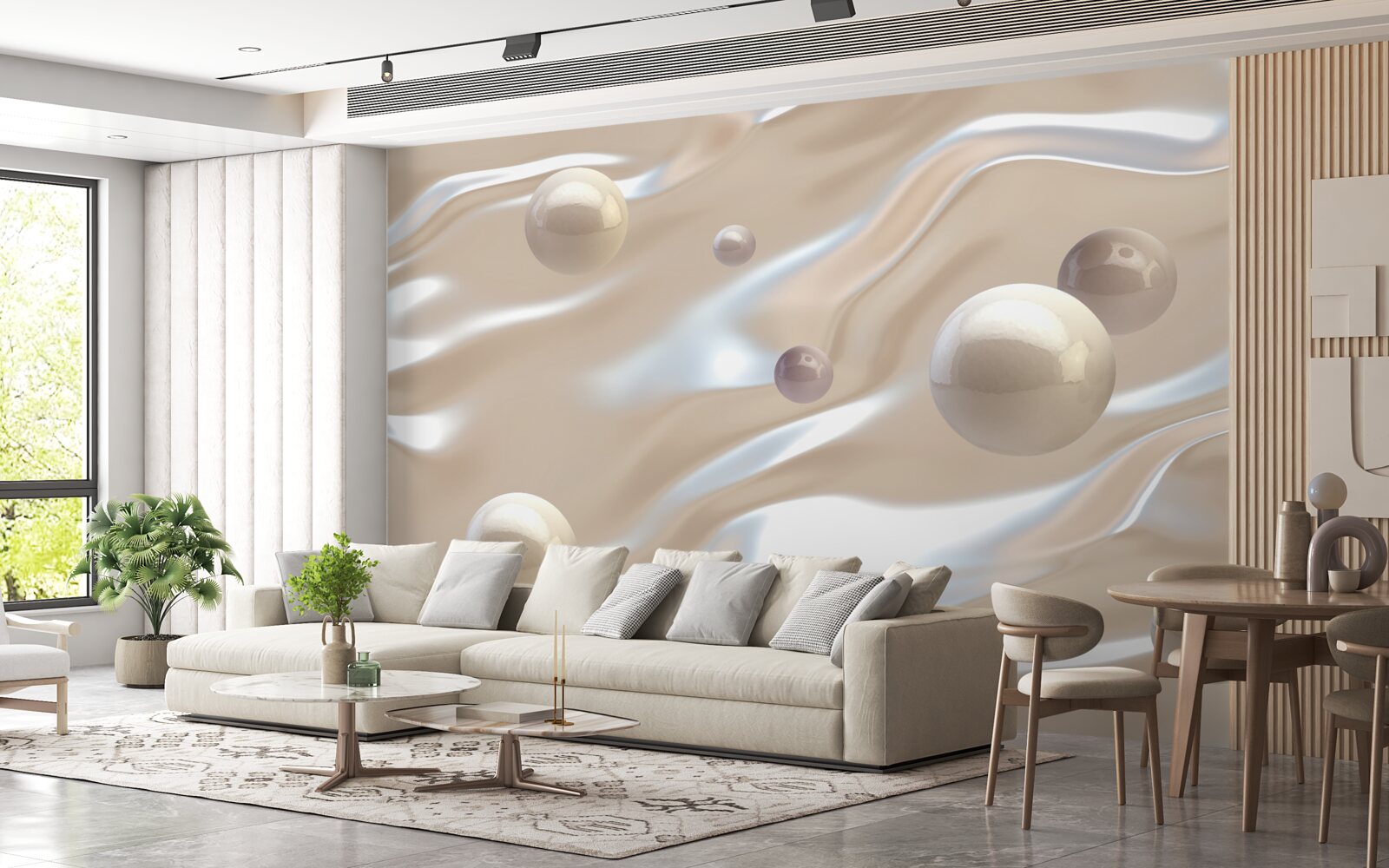 Фотошпалери золоті перлини на поверхні води