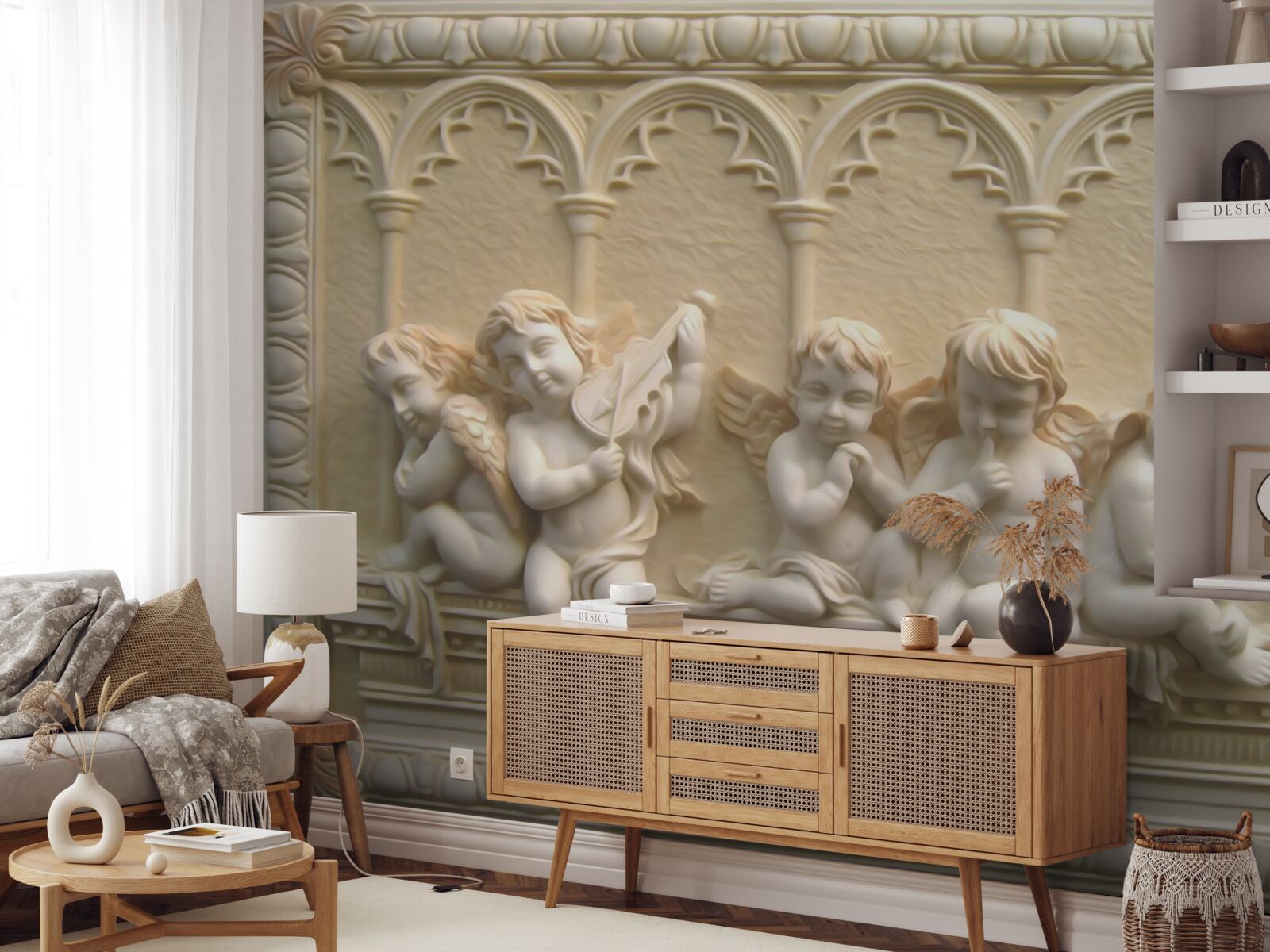 Фотошпалери серафим відпочиває на веранді