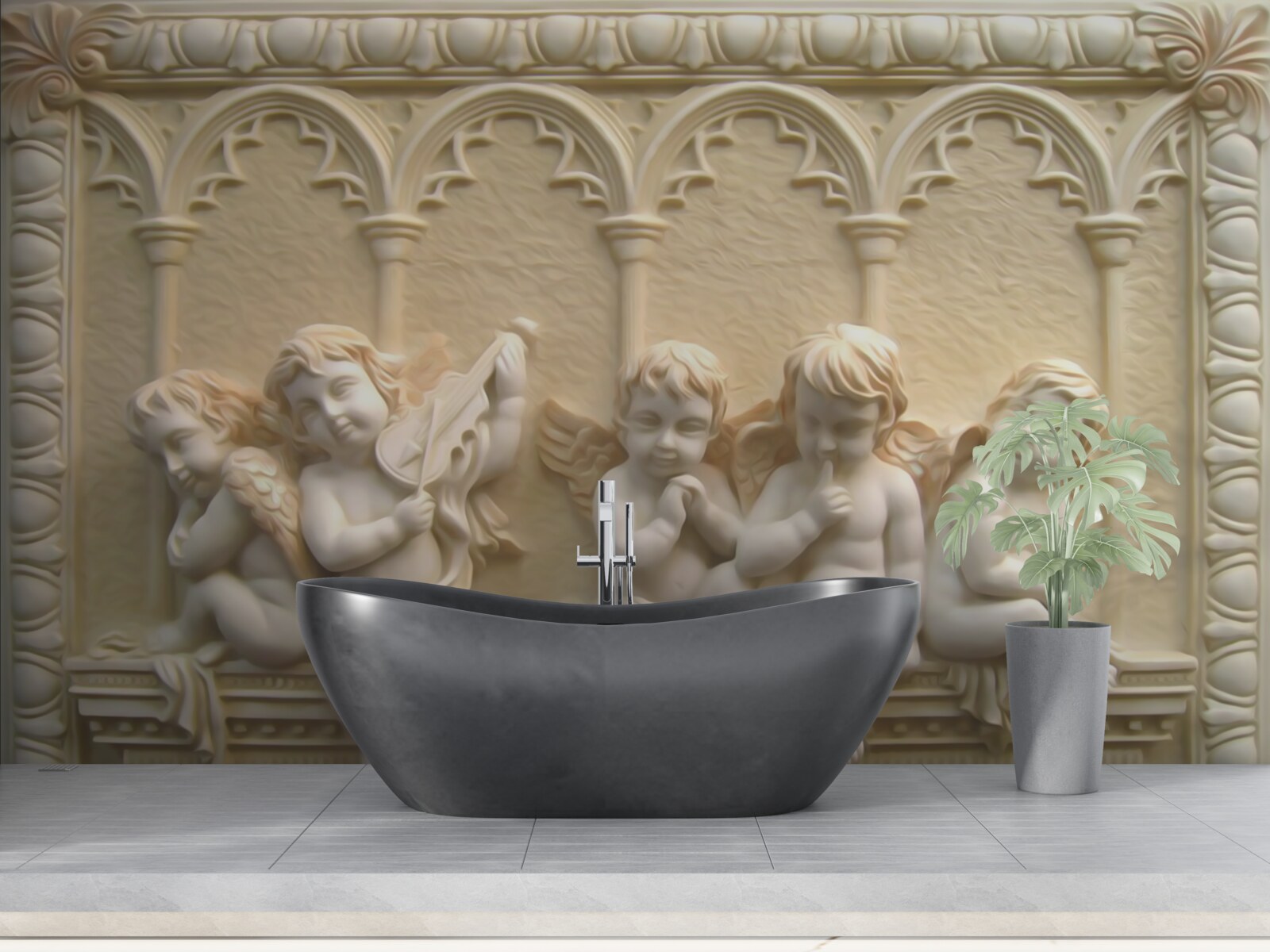 Фотошпалери серафим відпочиває на веранді