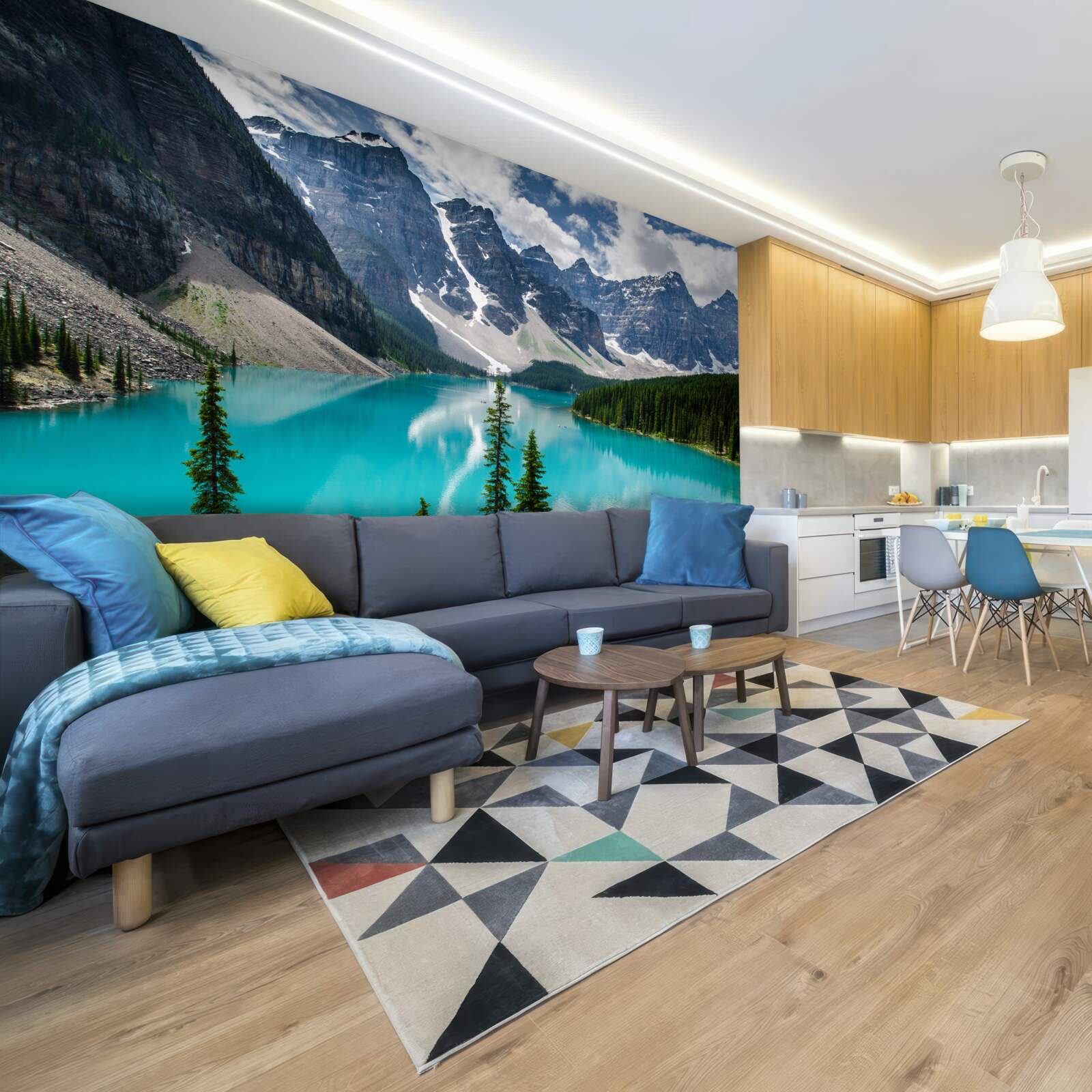 Фотошпалери блакить гірських потоків