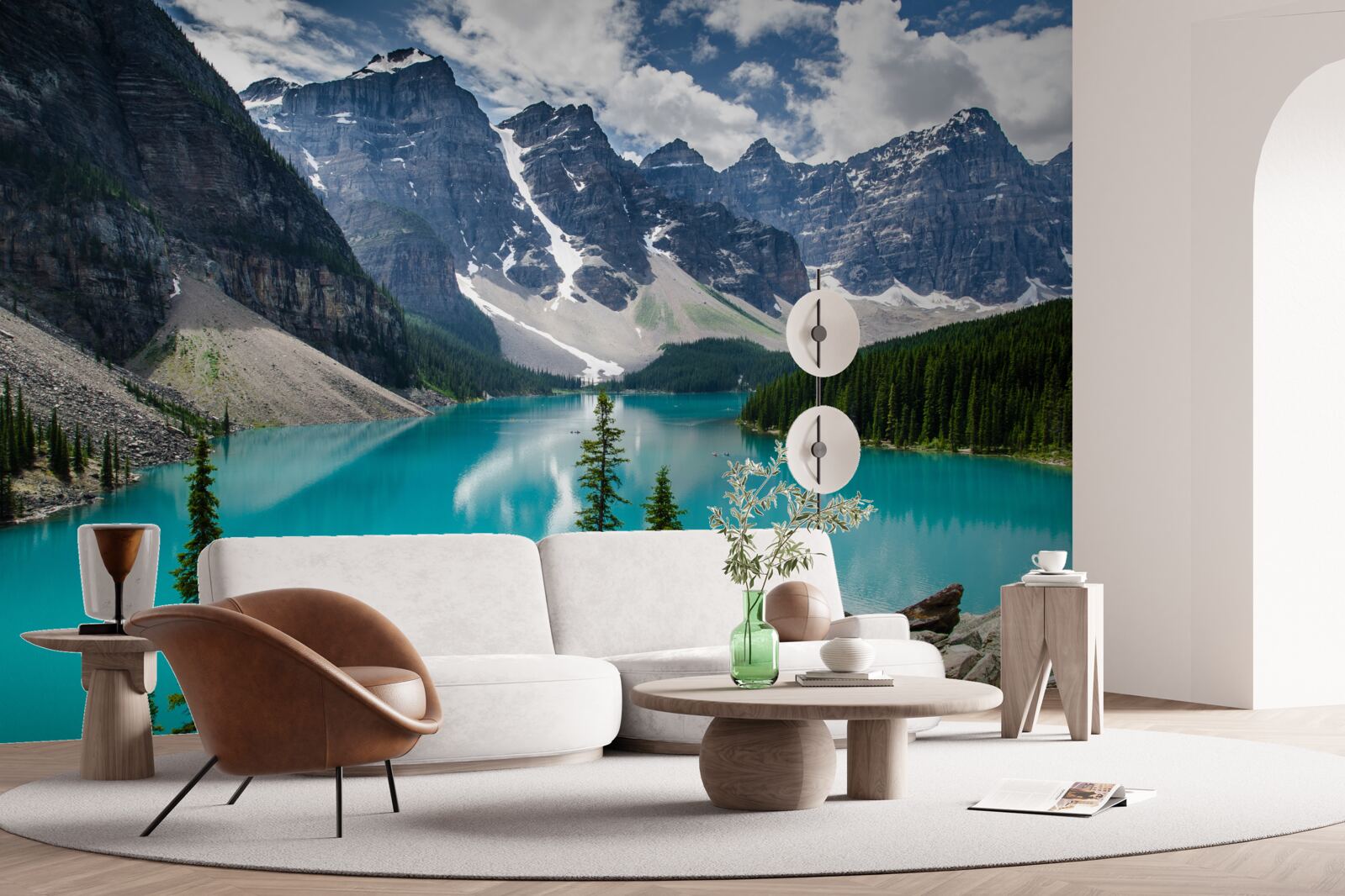 Фотошпалери блакить гірських потоків