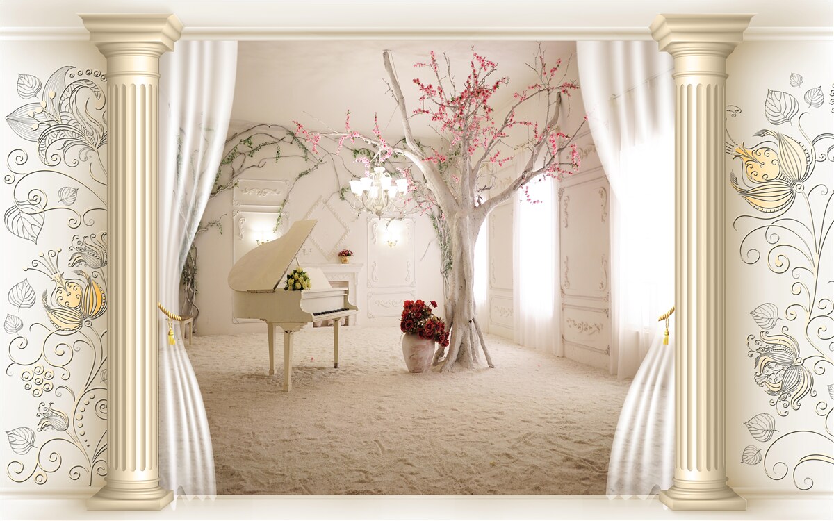 Фотошпалери затишна вітальня з натурального дерева