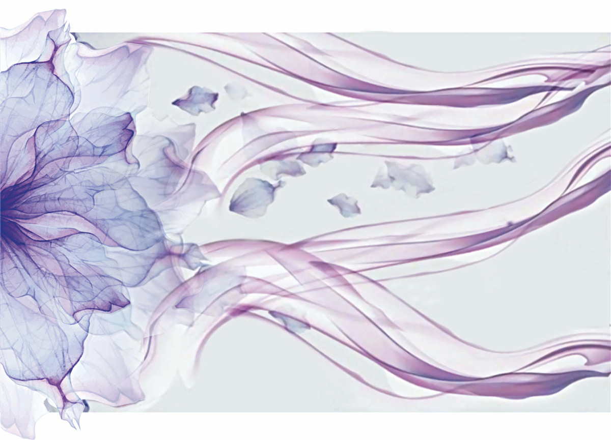 Фотошпалери квітка з прозорою блакиттю під поверхнею води