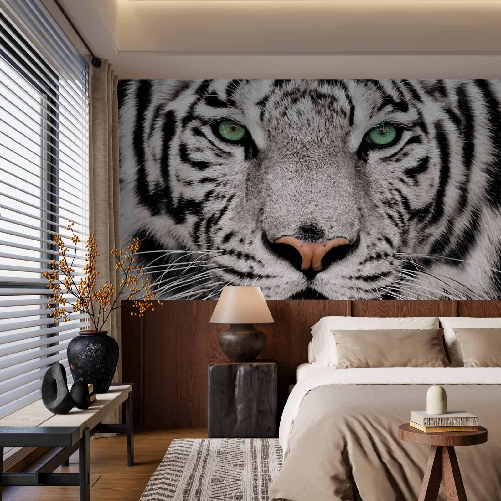 Фотошпалери зображення білого тигра