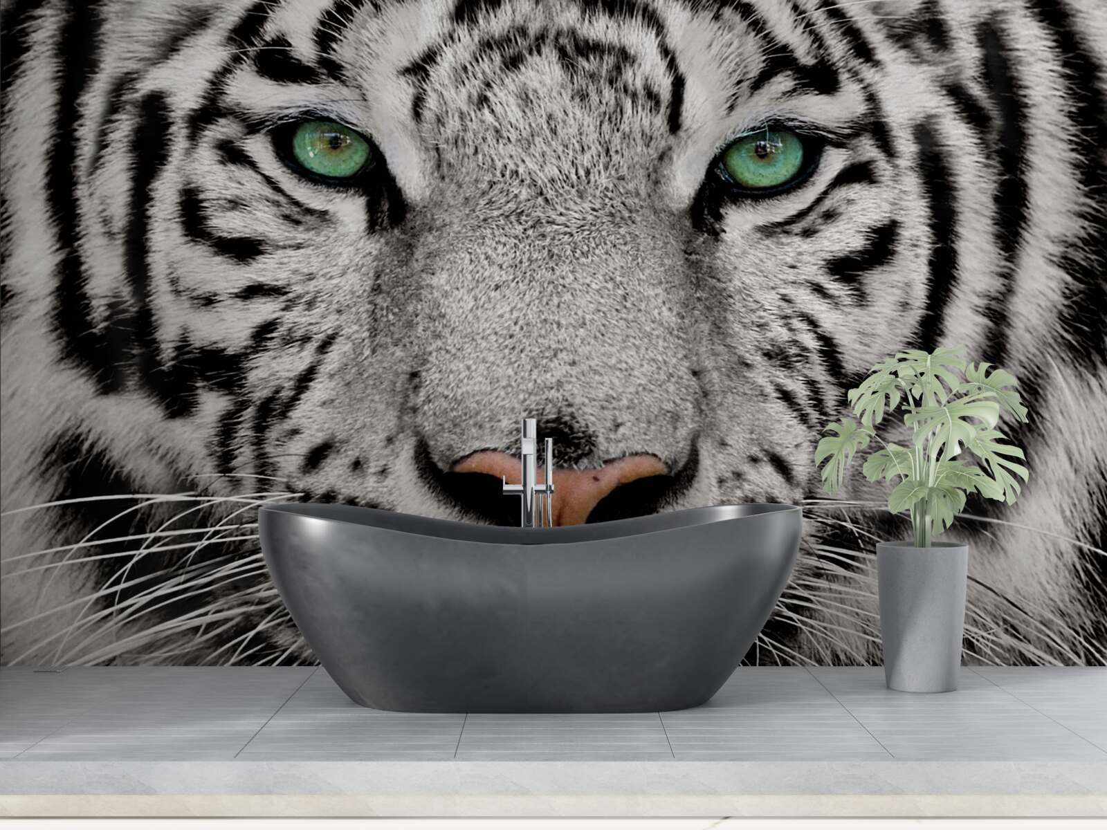 Фотошпалери зображення білого тигра