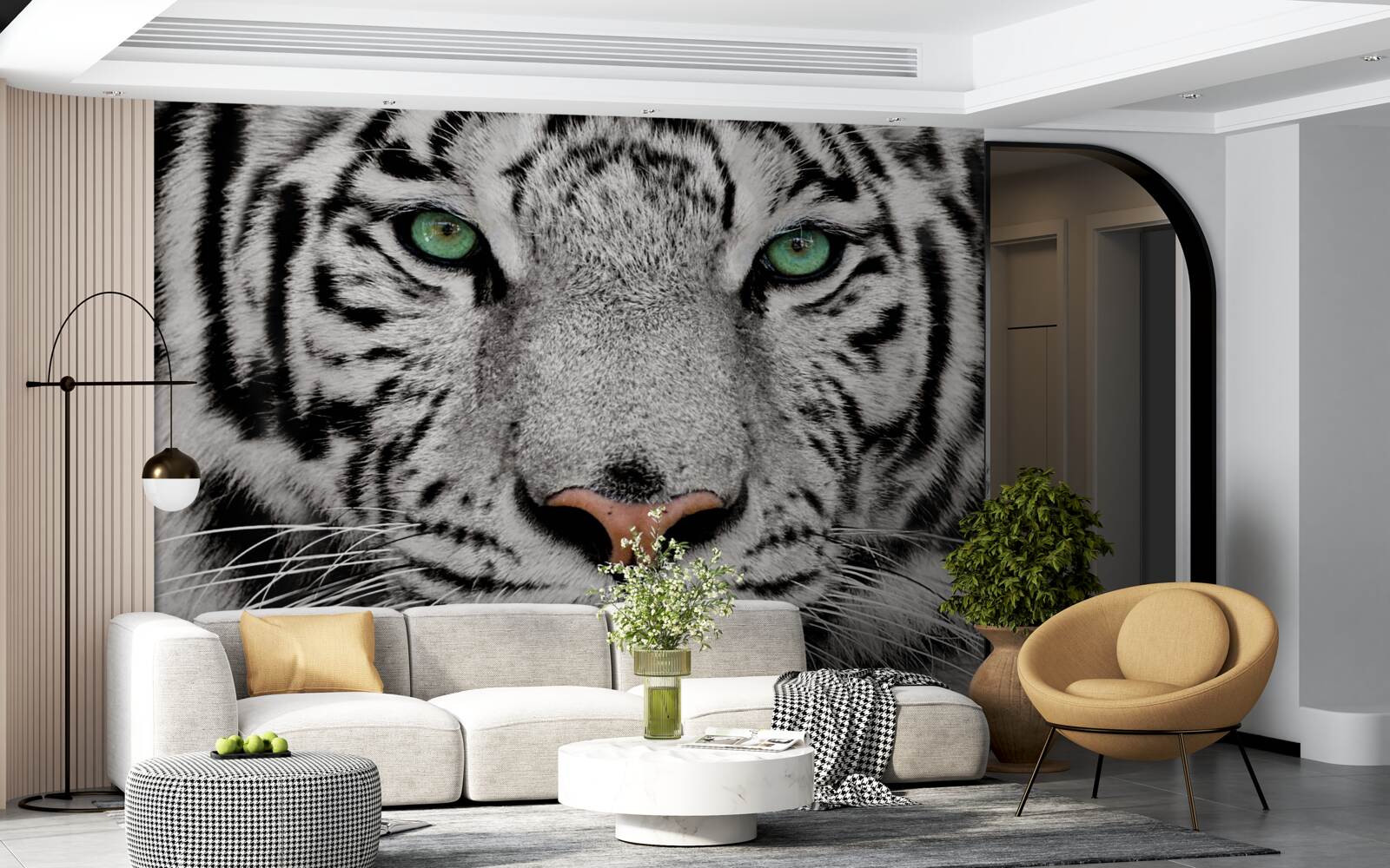 Фотошпалери зображення білого тигра