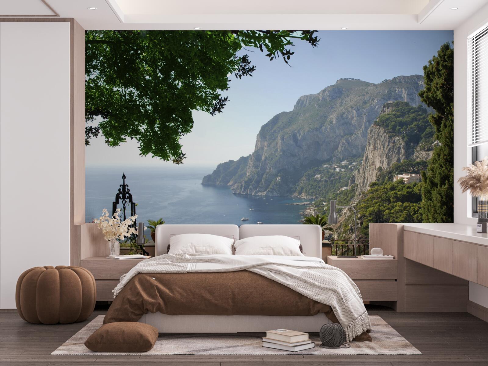 Фотошпалери панорама гір і океану