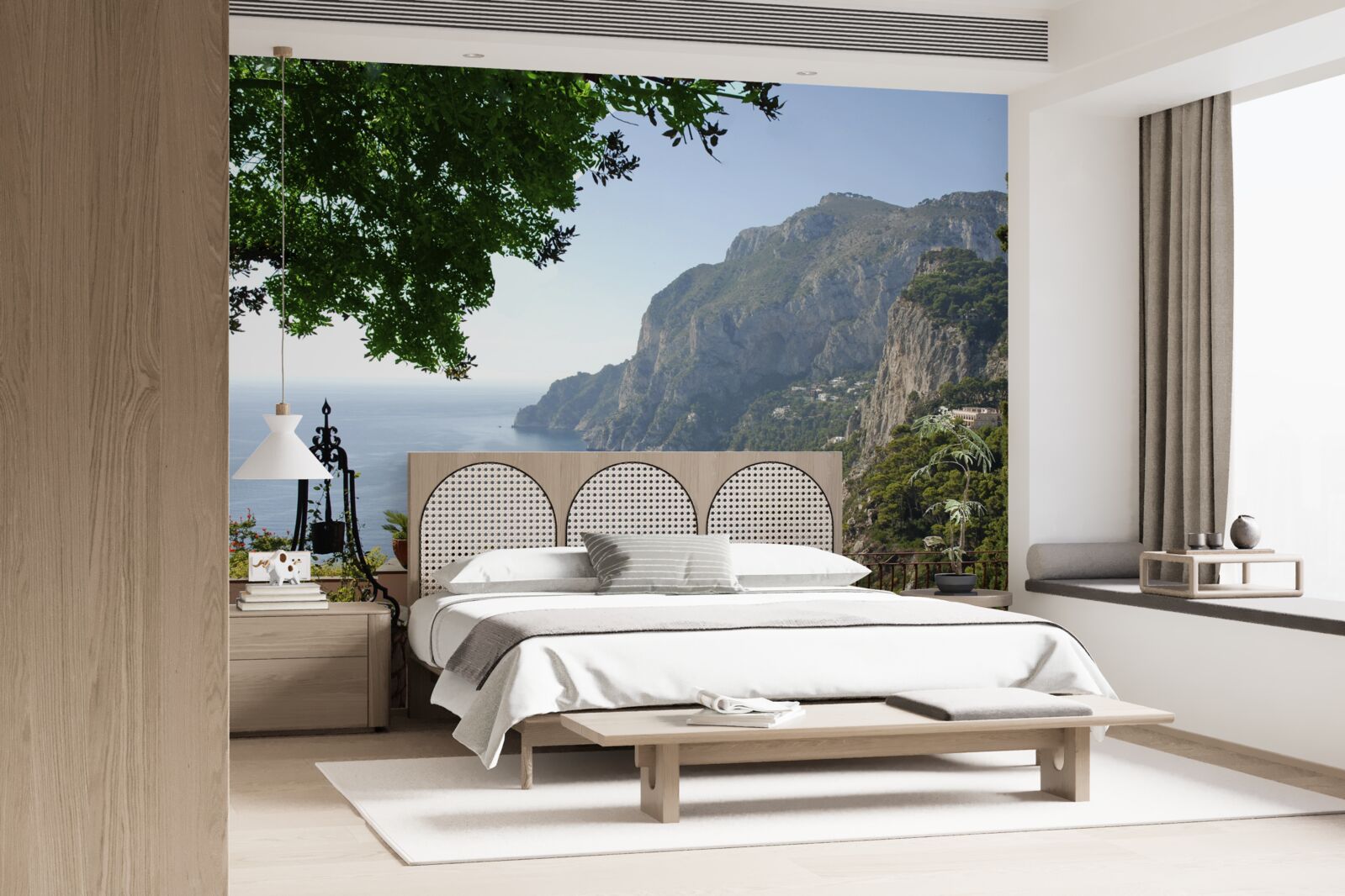 Фотошпалери панорама гір і океану