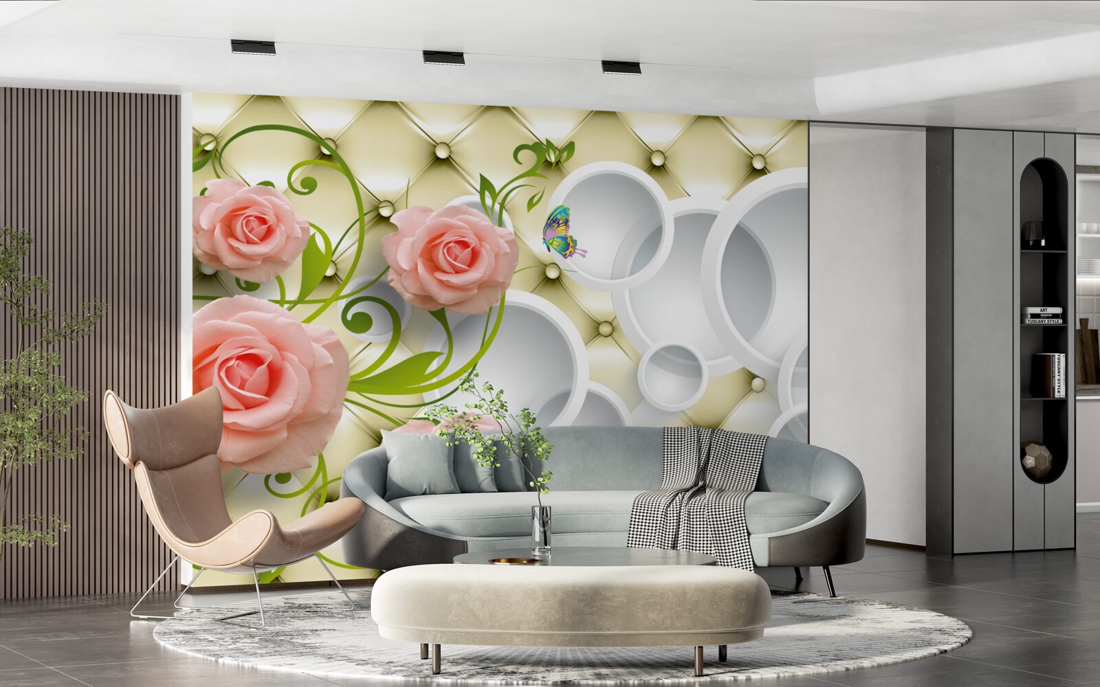 Фотошпалери бутон рожевої троянди прекрасний