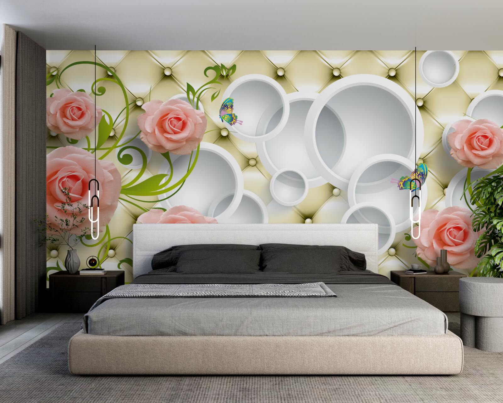 Фотошпалери бутон рожевої троянди прекрасний