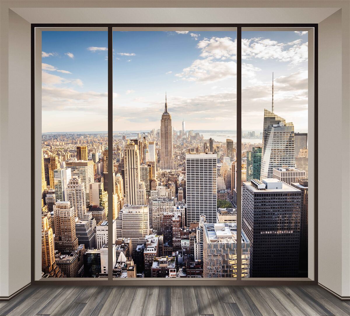 Фотошпалери ранковий вид з вікна на нью-йорк