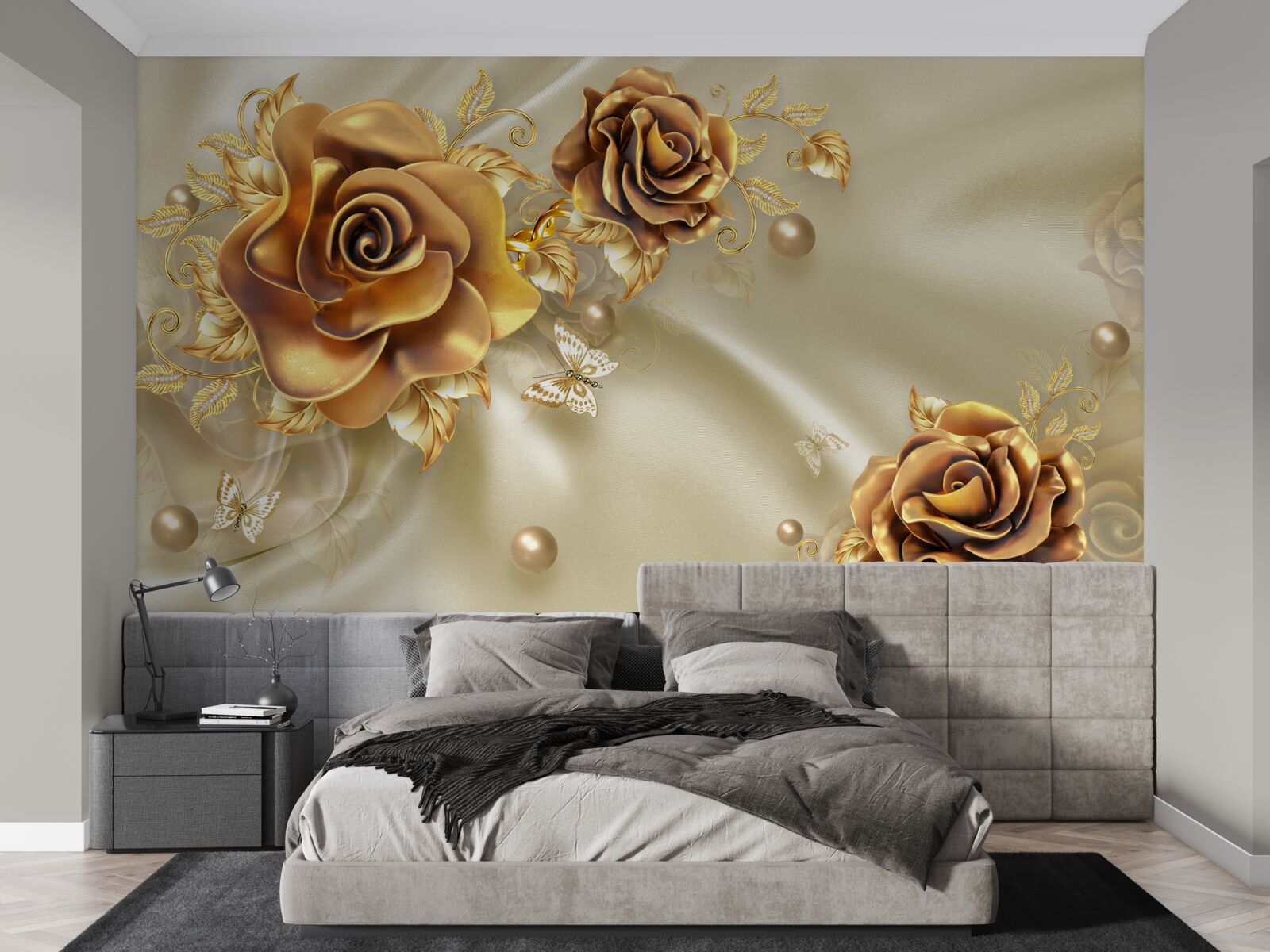 Фотошпалери темно-коричневі троянди