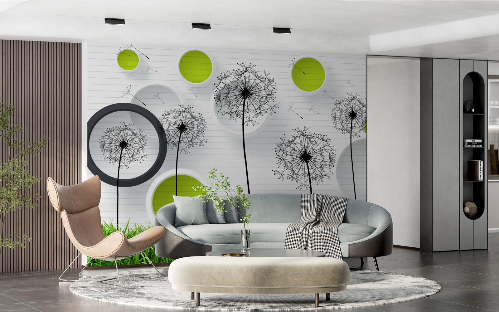 Фотошпалери пасовище, всіяне молочаєм