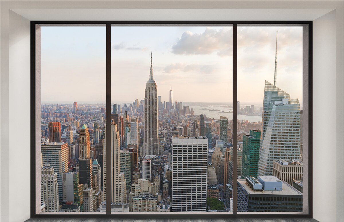 Фотошпалери панорама центру нью-йорка з вікна