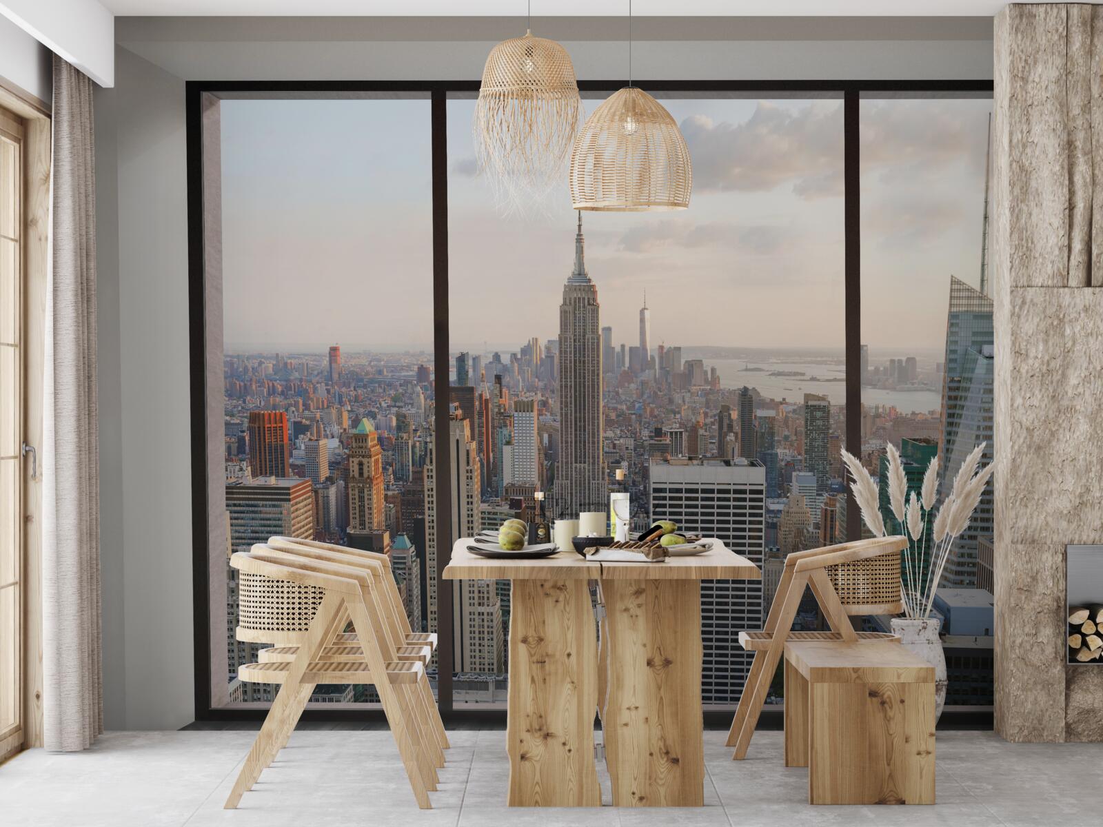 Фотошпалери панорама центру нью-йорка з вікна