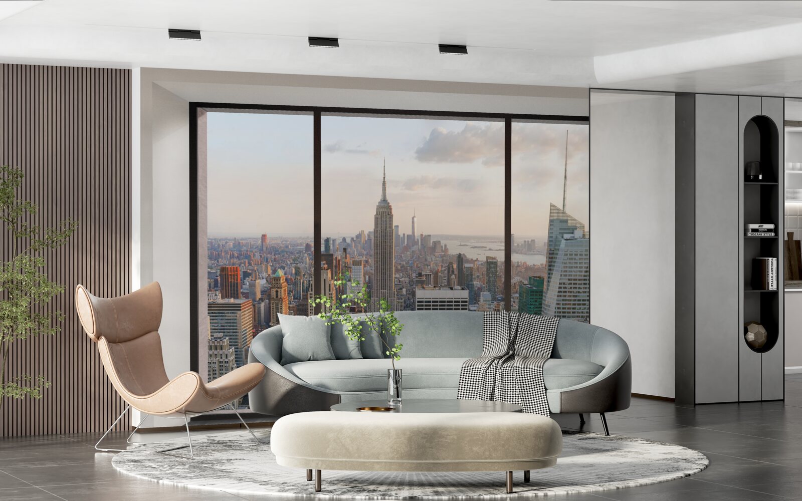 Фотошпалери панорама центру нью-йорка з вікна