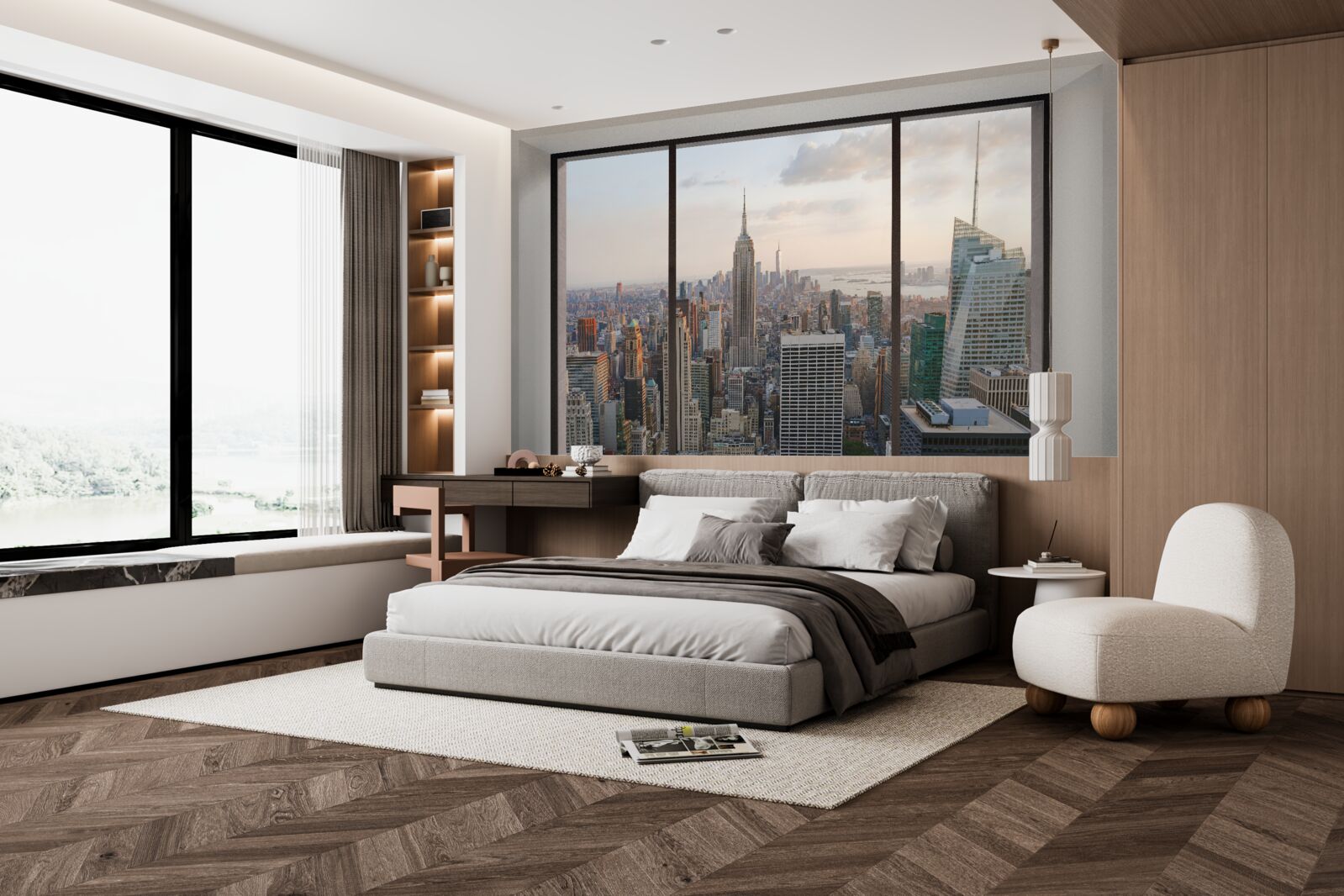 Фотошпалери панорама центру нью-йорка з вікна