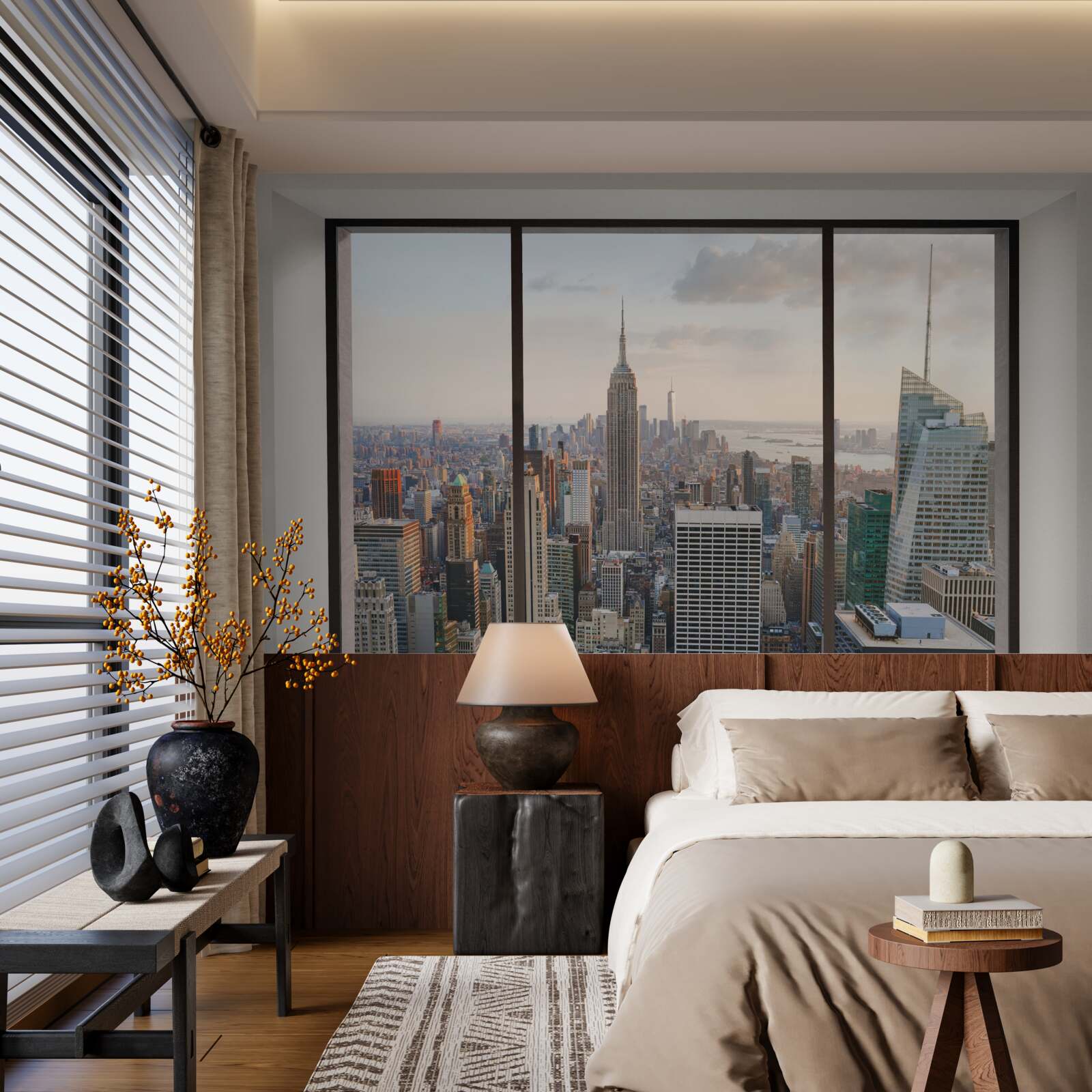 Фотошпалери панорама центру нью-йорка з вікна