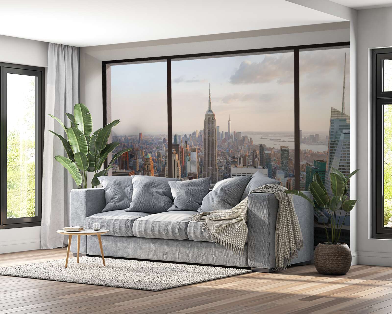 Фотошпалери панорама центру нью-йорка з вікна