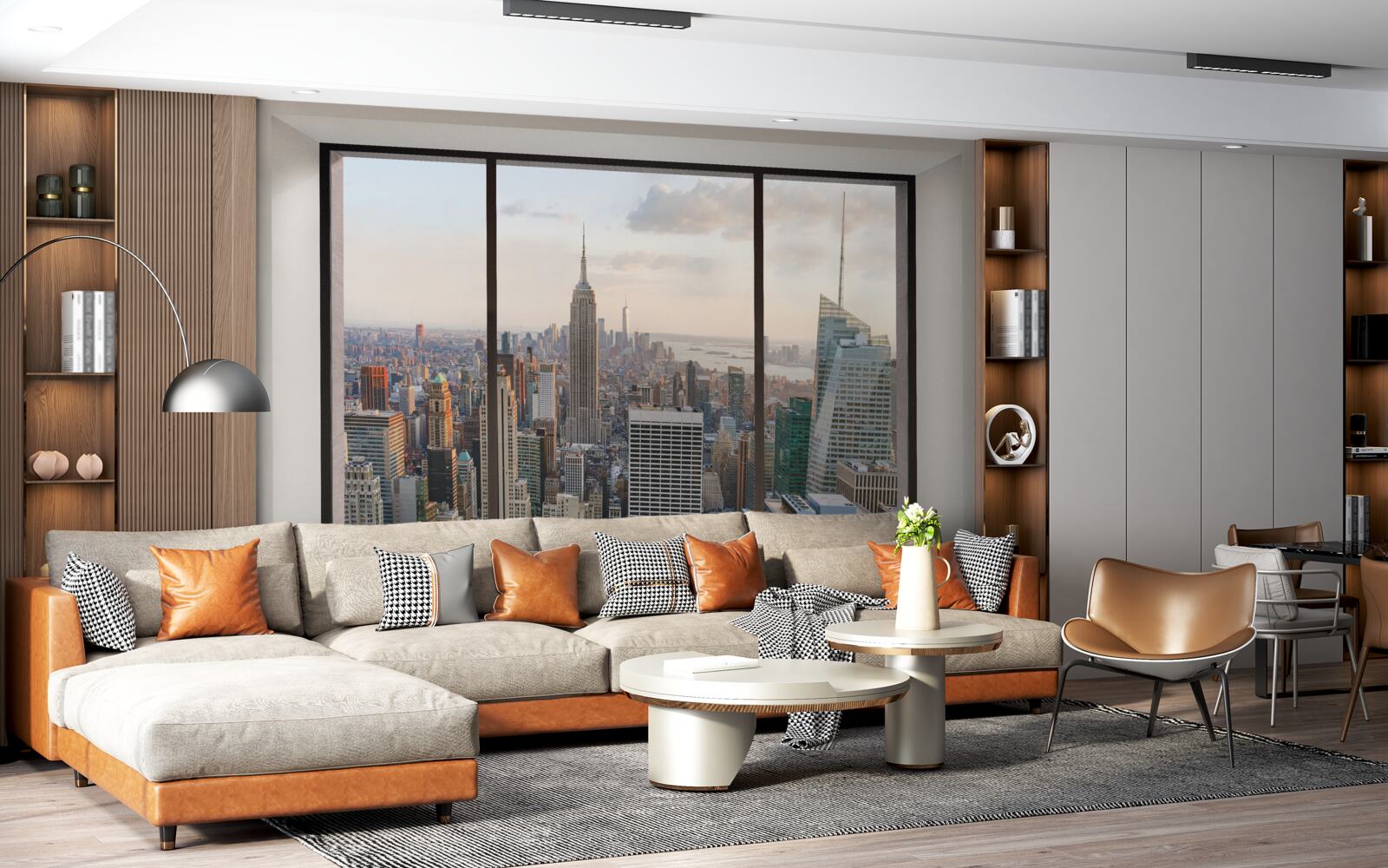 Фотошпалери панорама центру нью-йорка з вікна