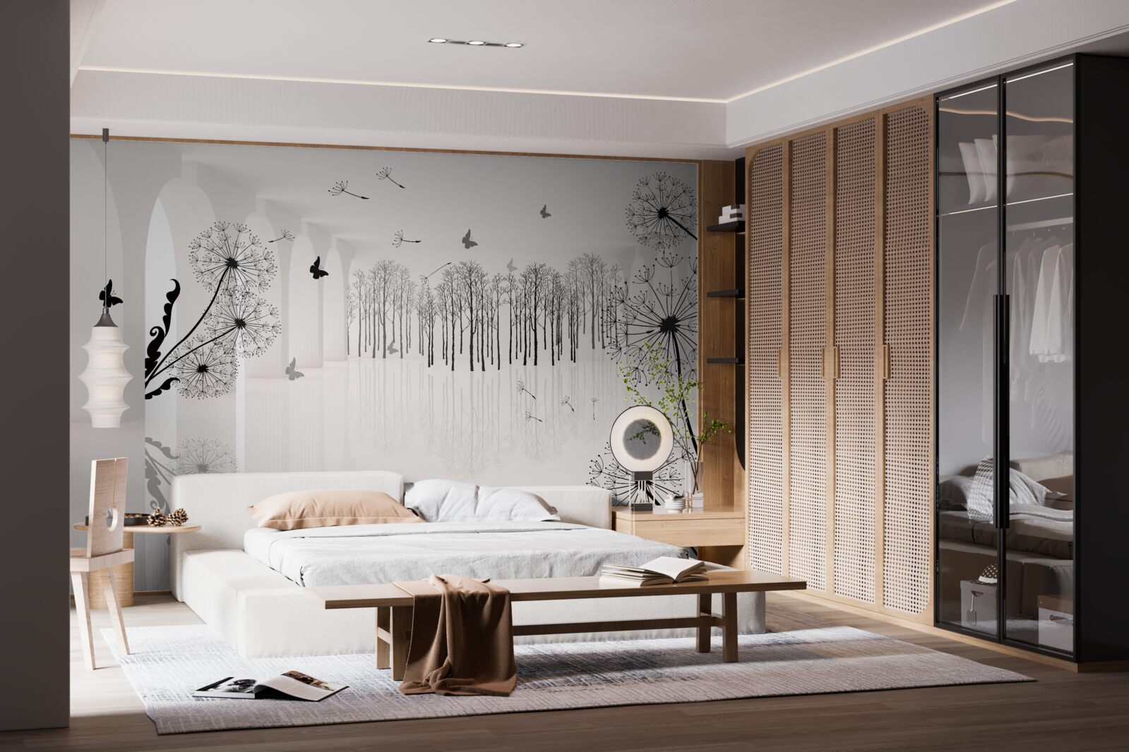 Фотошпалери перспектива кульбаб у тунелі