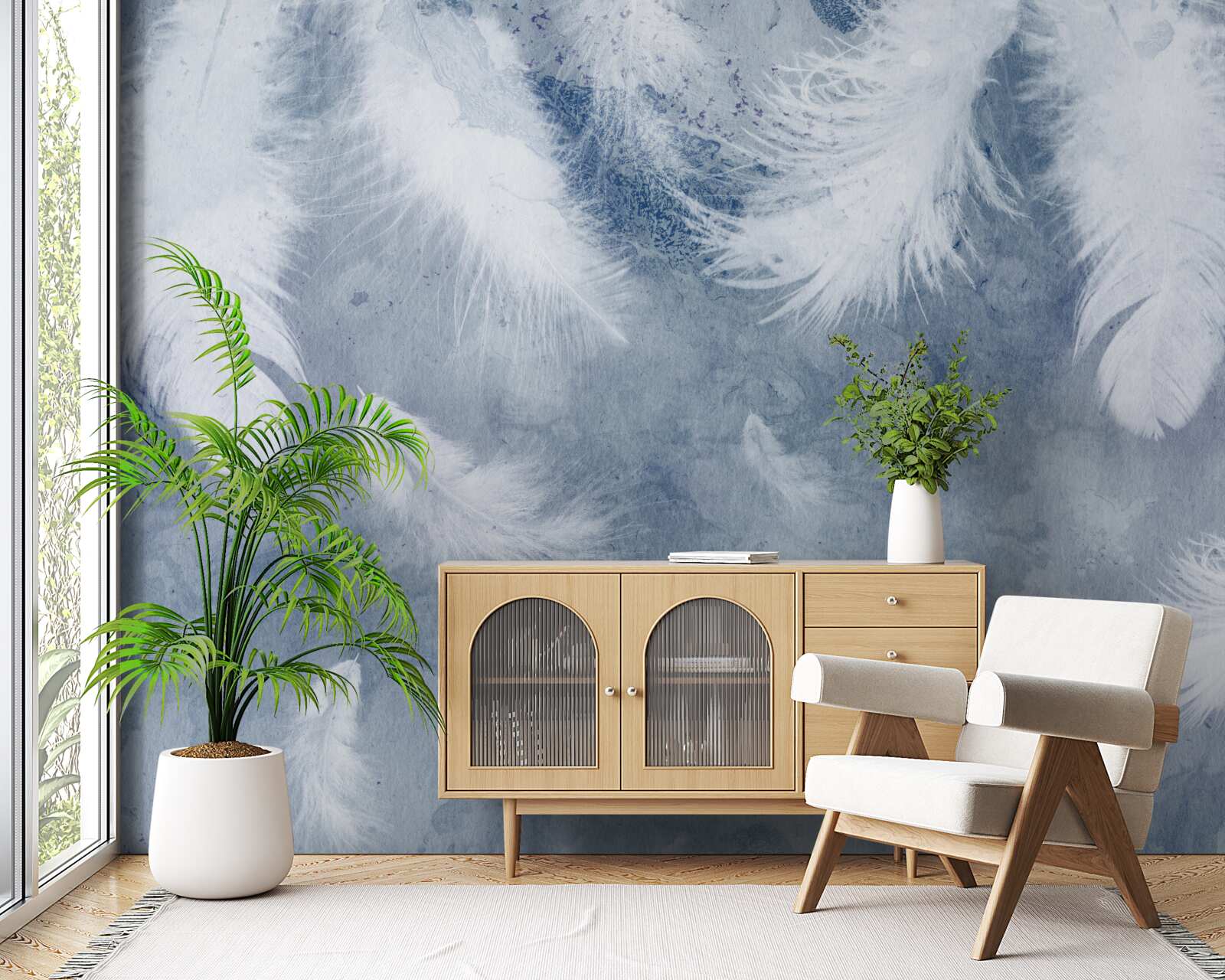 Фотошпалери м'яке та розпущене пір'я