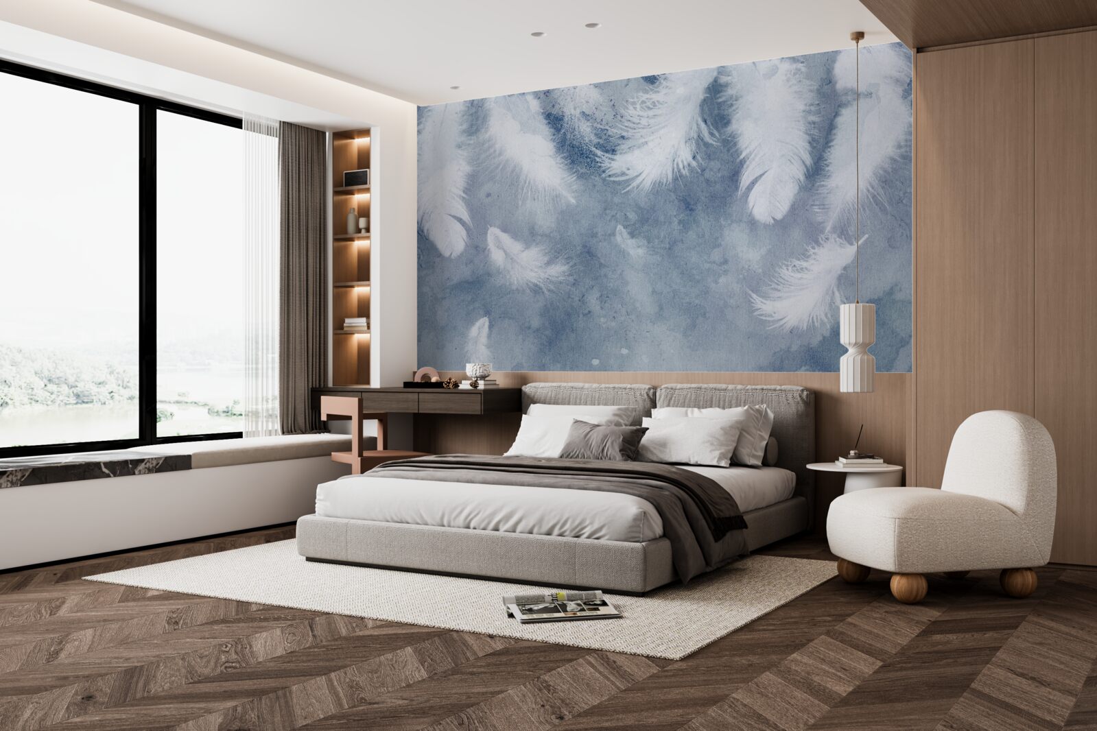 Фотошпалери м'яке та розпущене пір'я