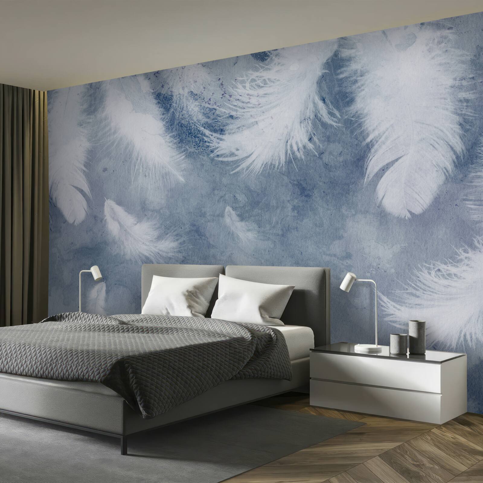 Фотошпалери м'яке та розпущене пір'я