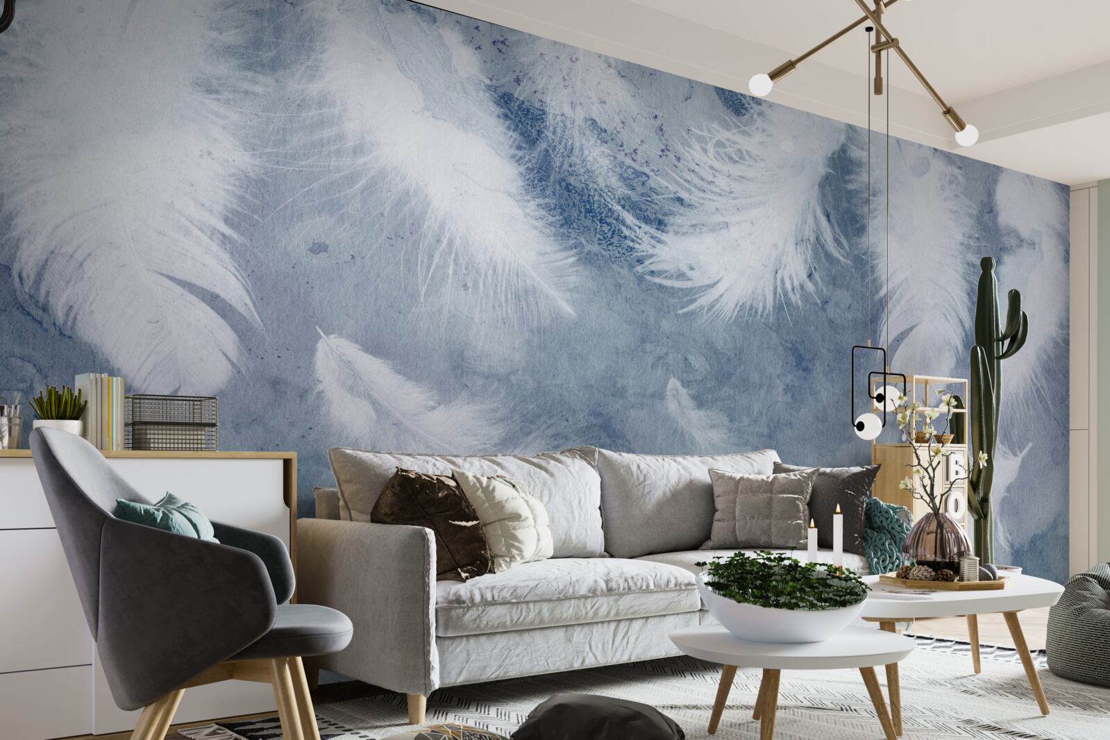 Фотошпалери м'яке та розпущене пір'я