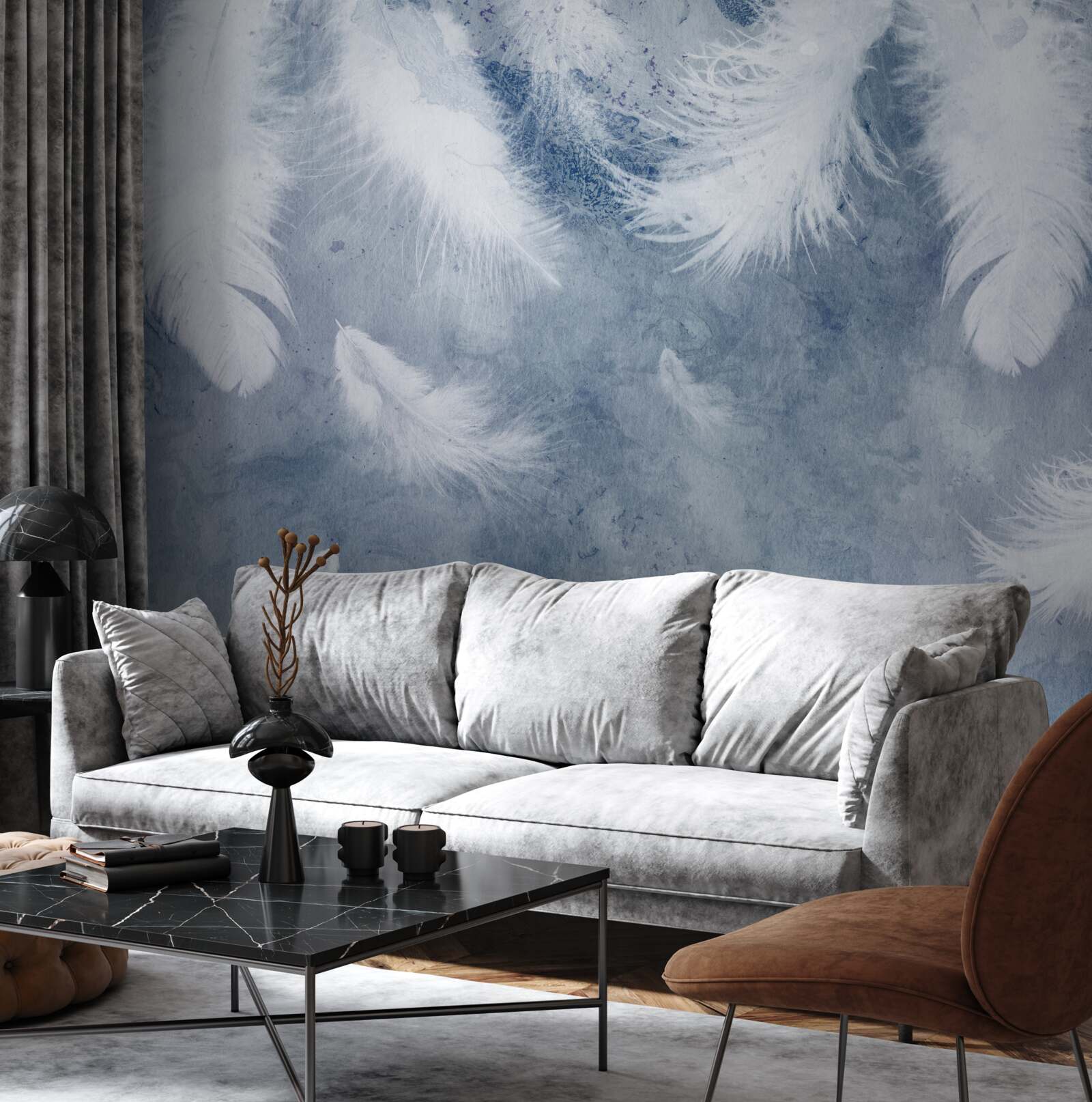 Фотошпалери м'яке та розпущене пір'я