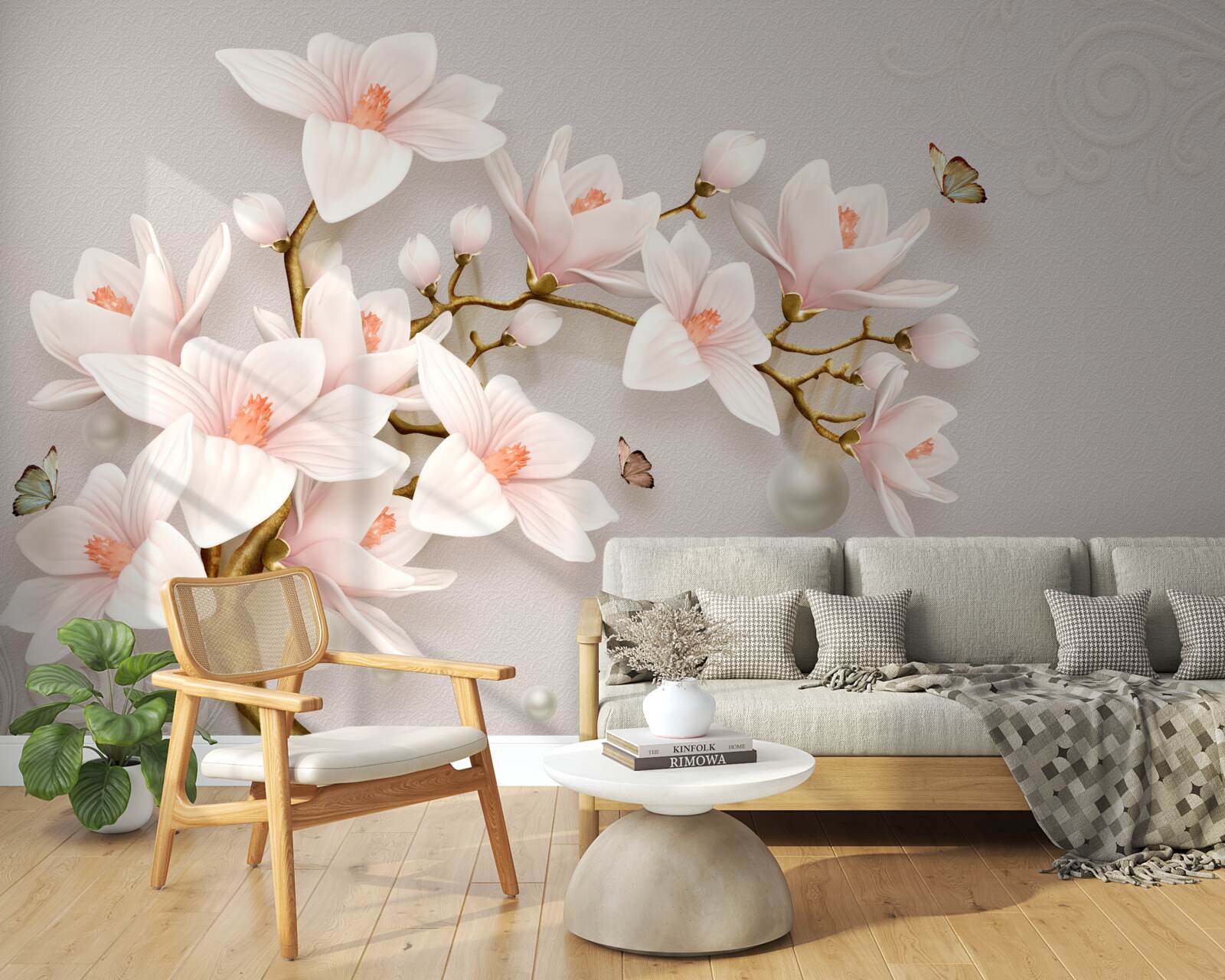 Фотошпалери бутони на золотистому стеблі