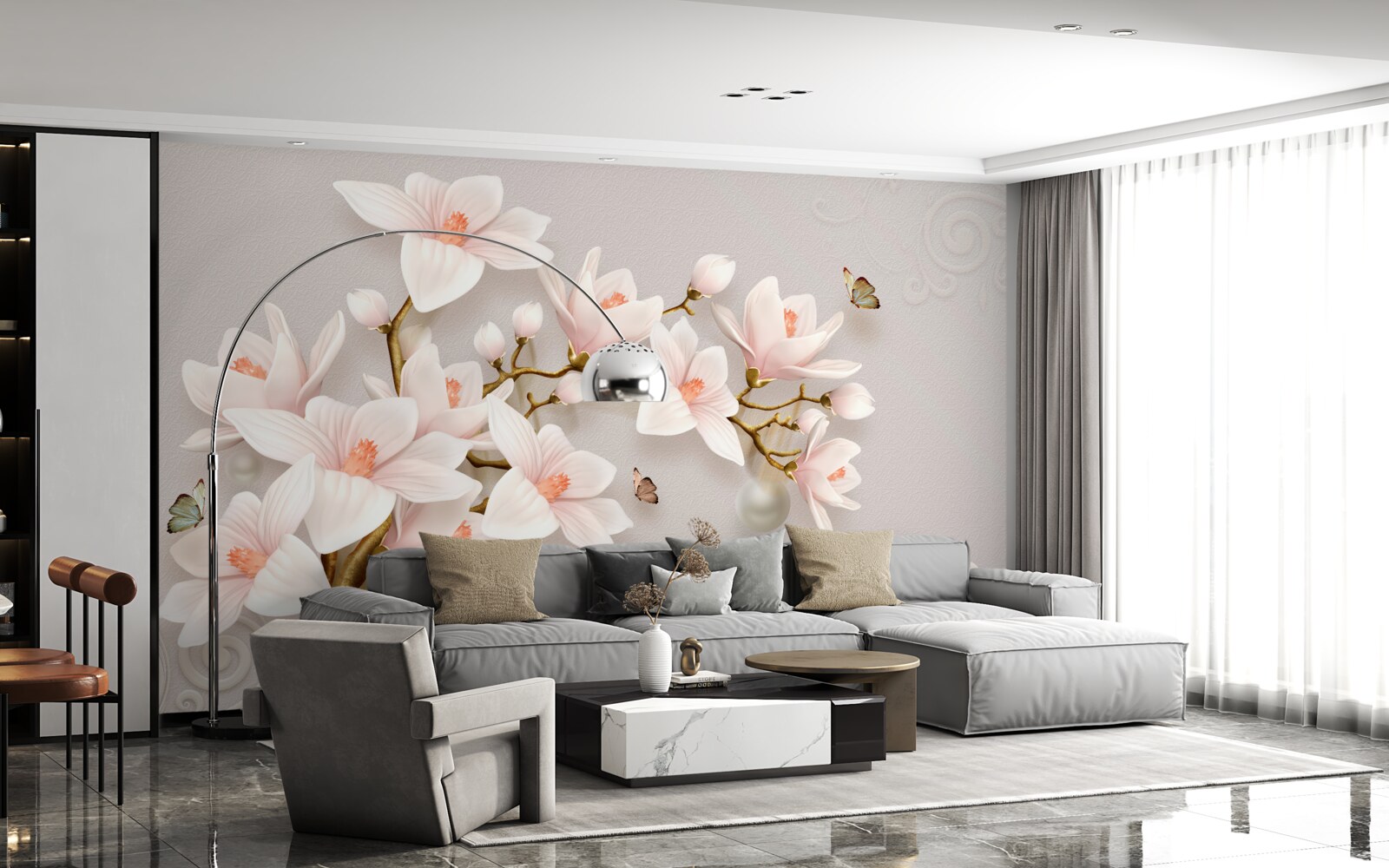 Фотошпалери бутони на золотистому стеблі