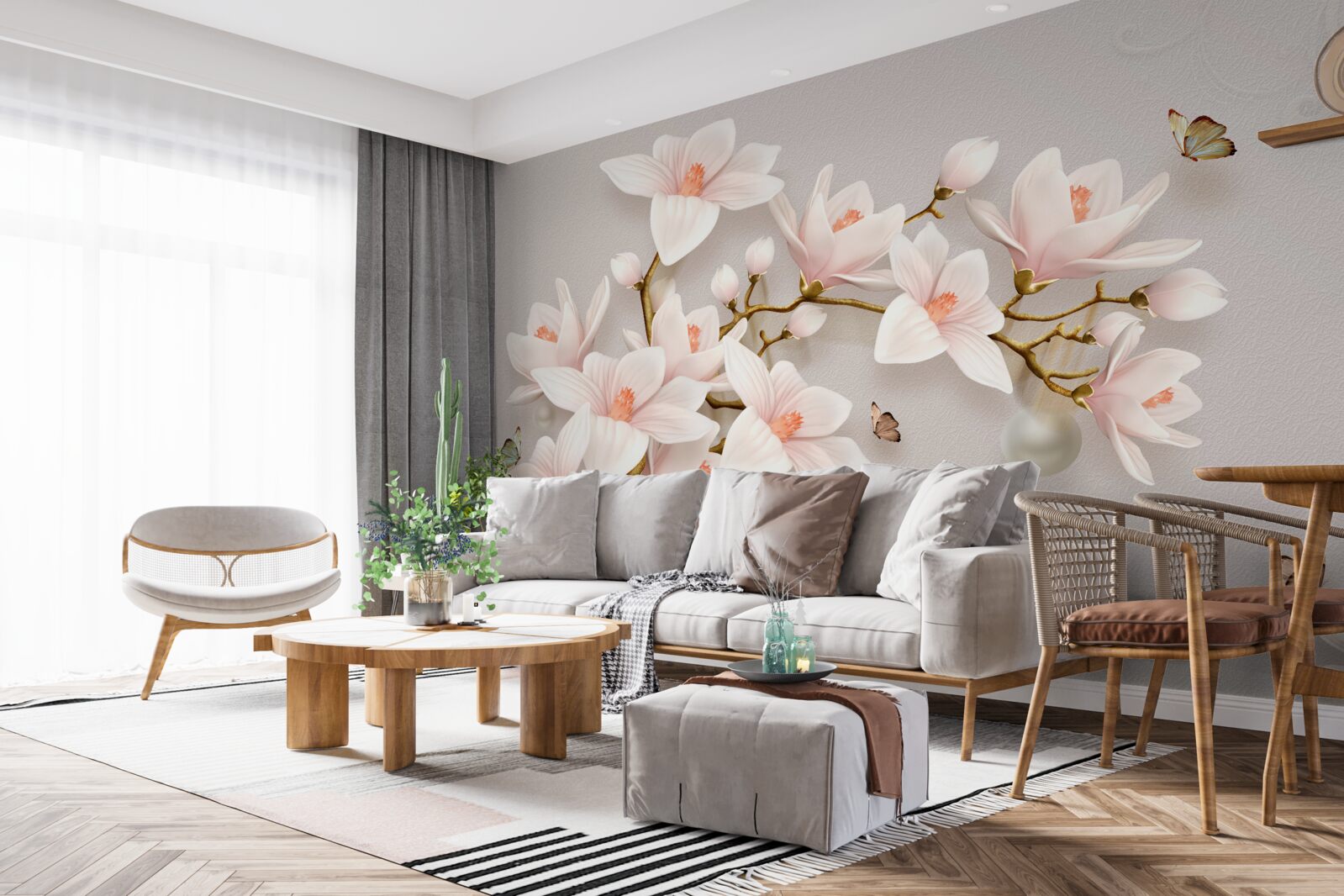 Фотошпалери бутони на золотистому стеблі