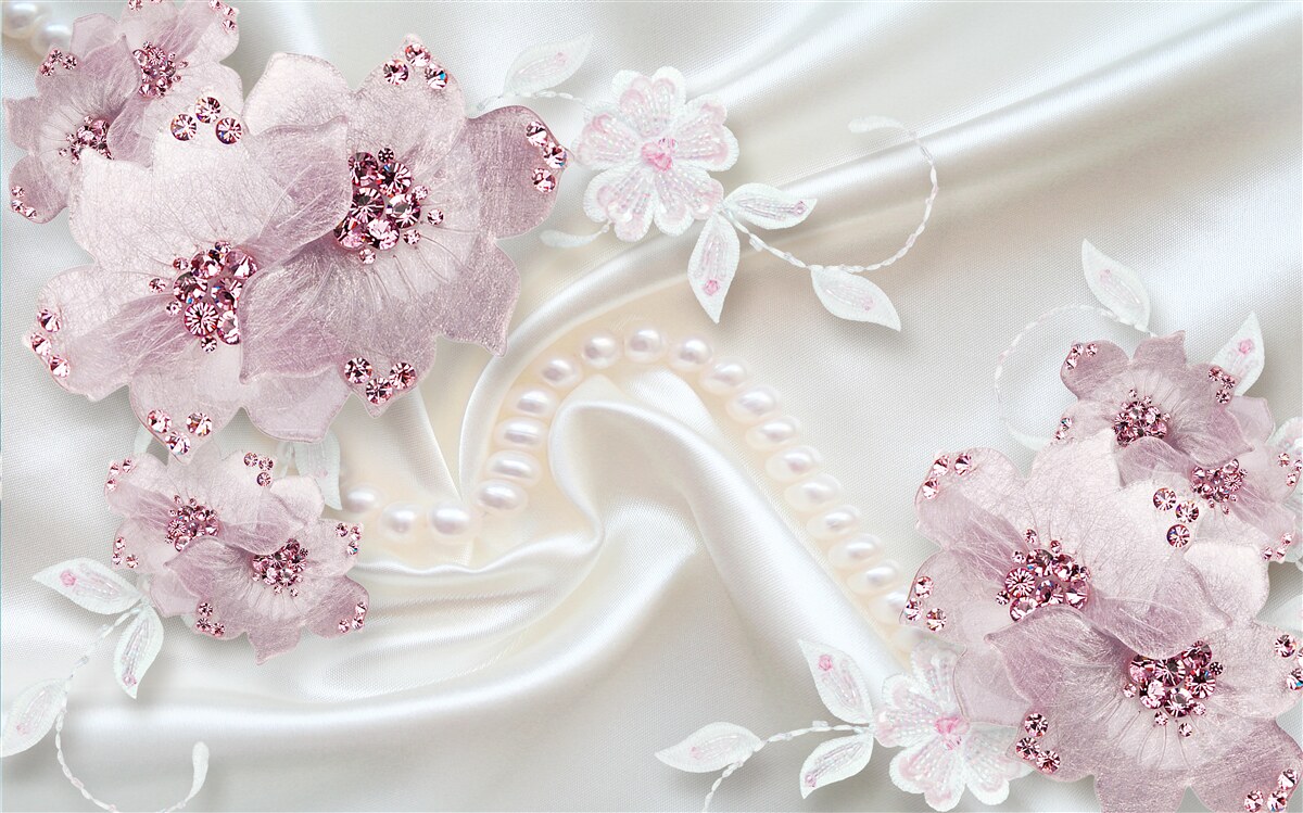 Фотошпалери м'які фіолетові текстильні ворсинки на шовку