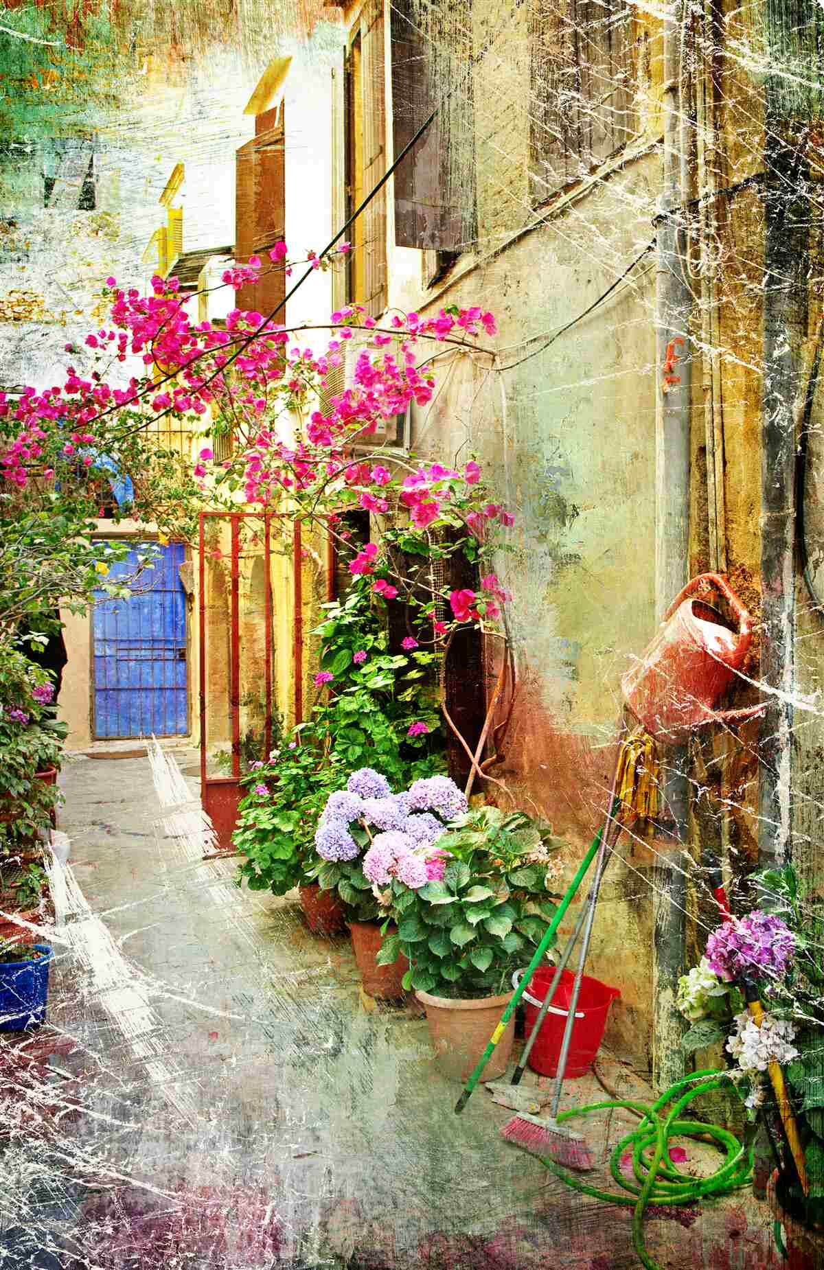 Фотошпалери затишний внутрішній дворик для гостей