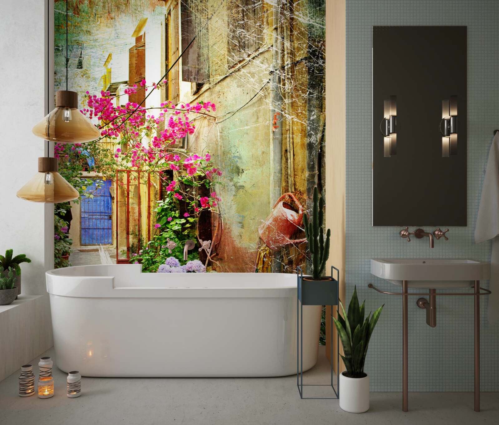 Фотошпалери затишний внутрішній дворик для гостей