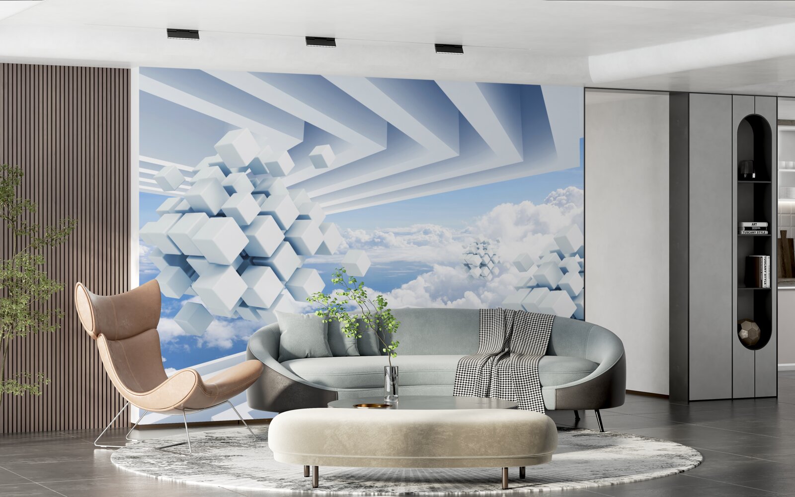 Фотошпалери текстури, що плавають у синяві хмар