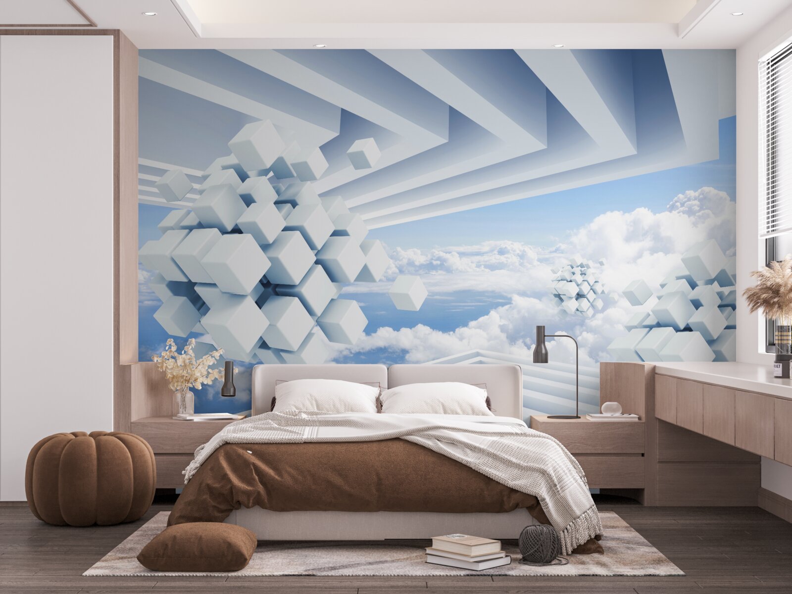 Фотошпалери текстури, що плавають у синяві хмар