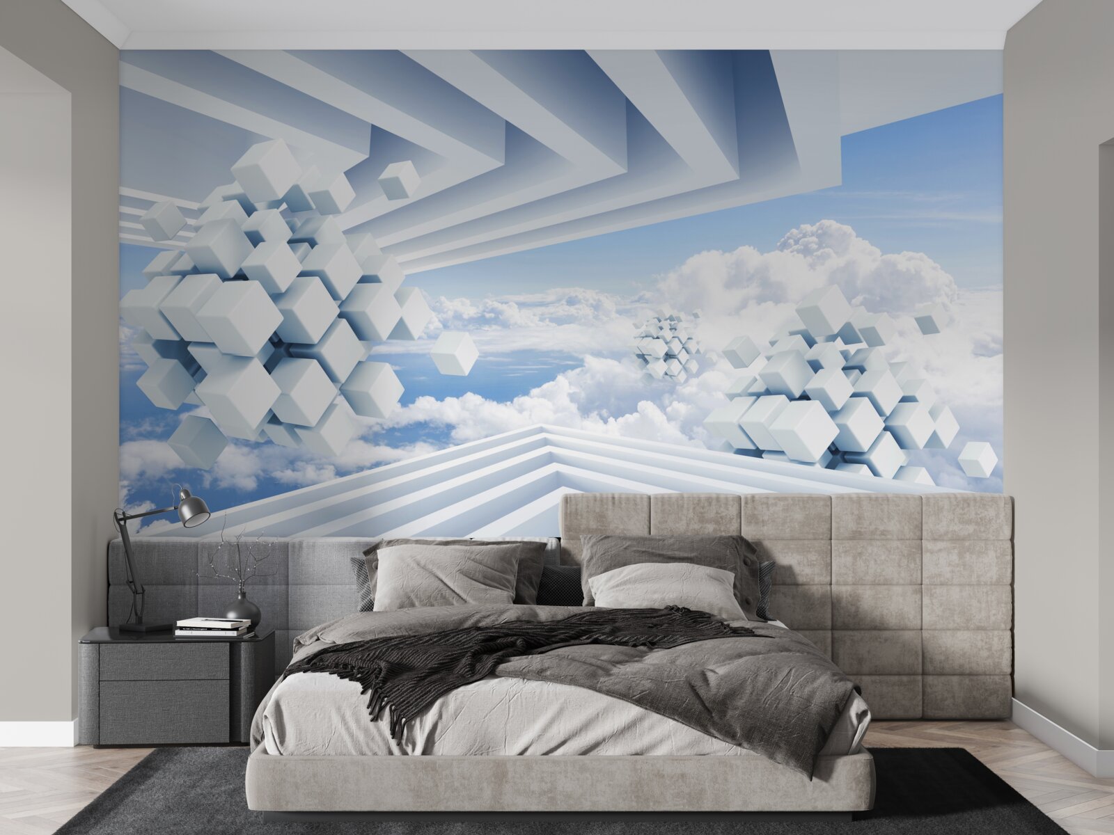 Фотошпалери текстури, що плавають у синяві хмар